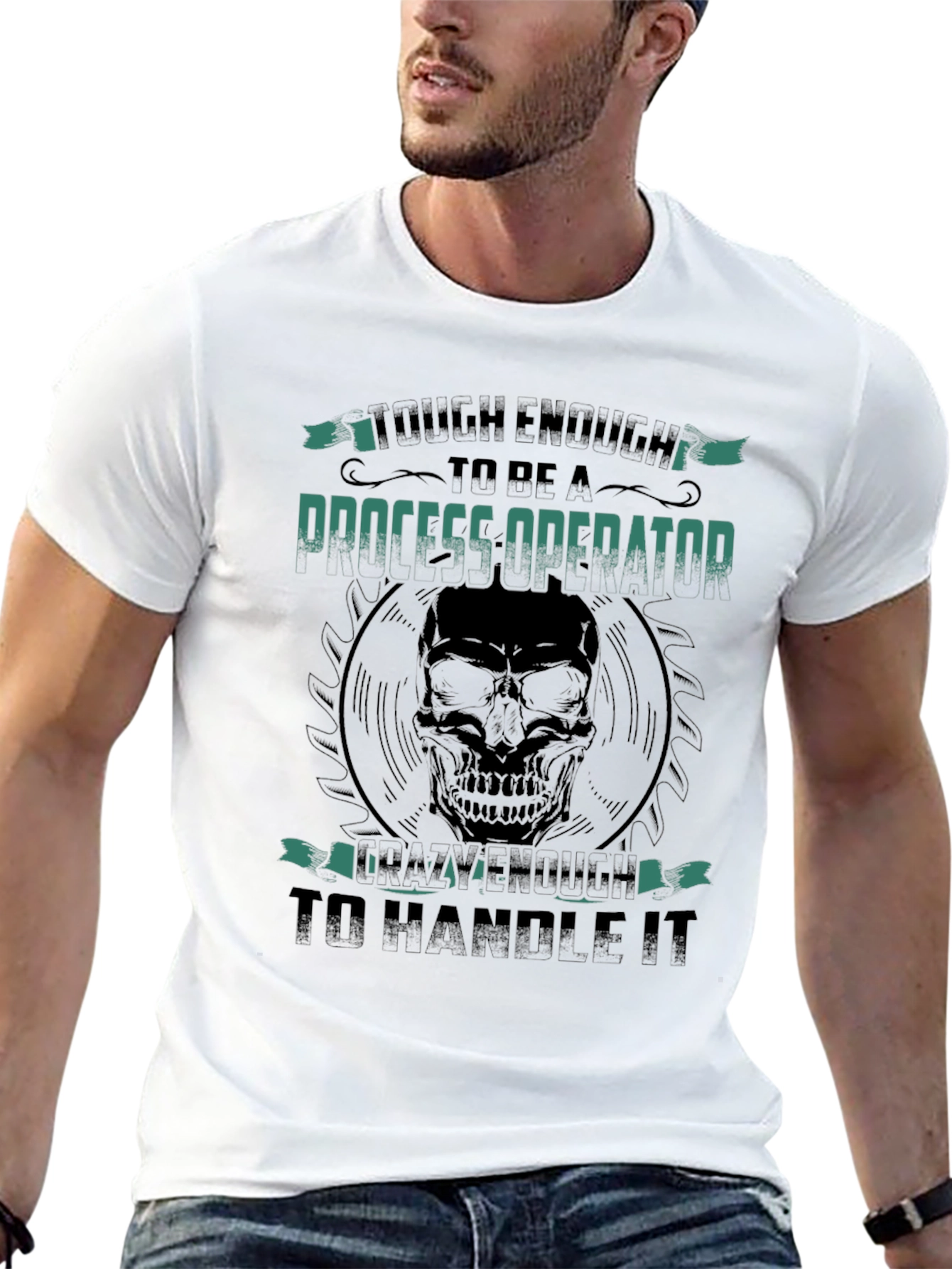 Tough Process Operator Skull Graphic Tee