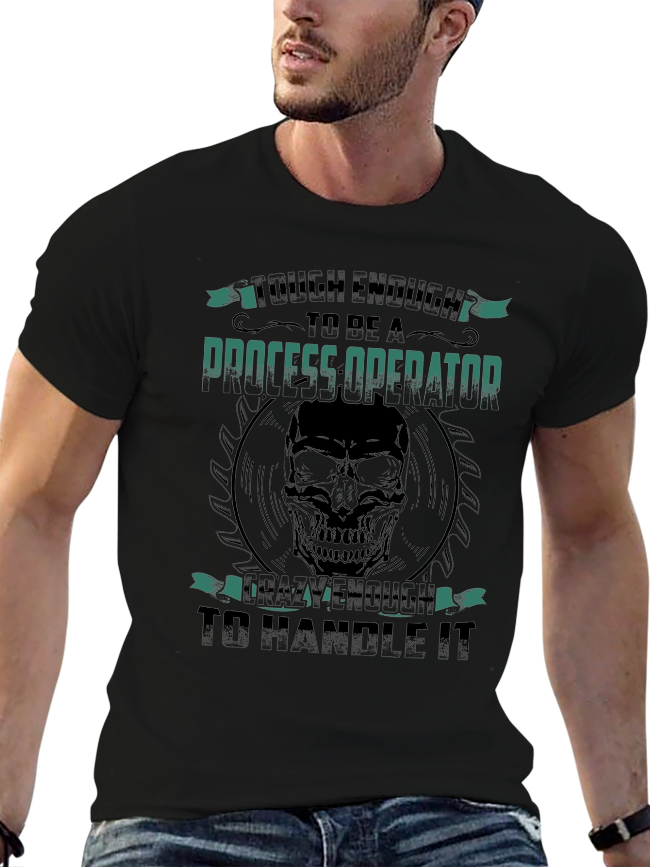 Tough Process Operator Skull Graphic Tee