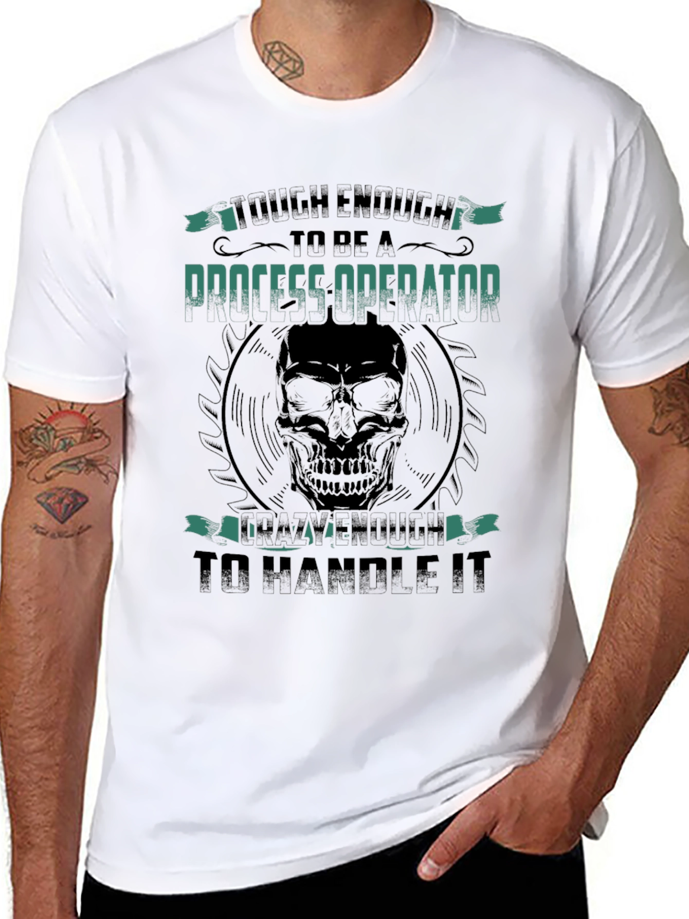 Tough Process Operator Skull Graphic Tee