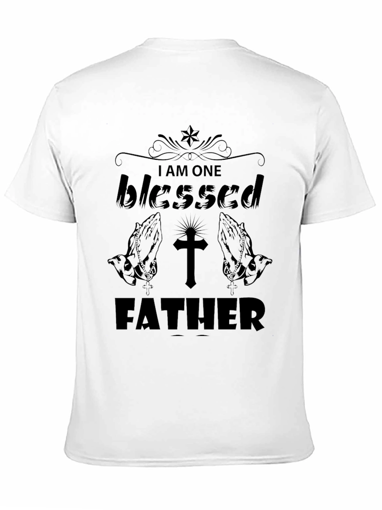 Blessed Father Graphic Tee - Religious Mens Shirt
