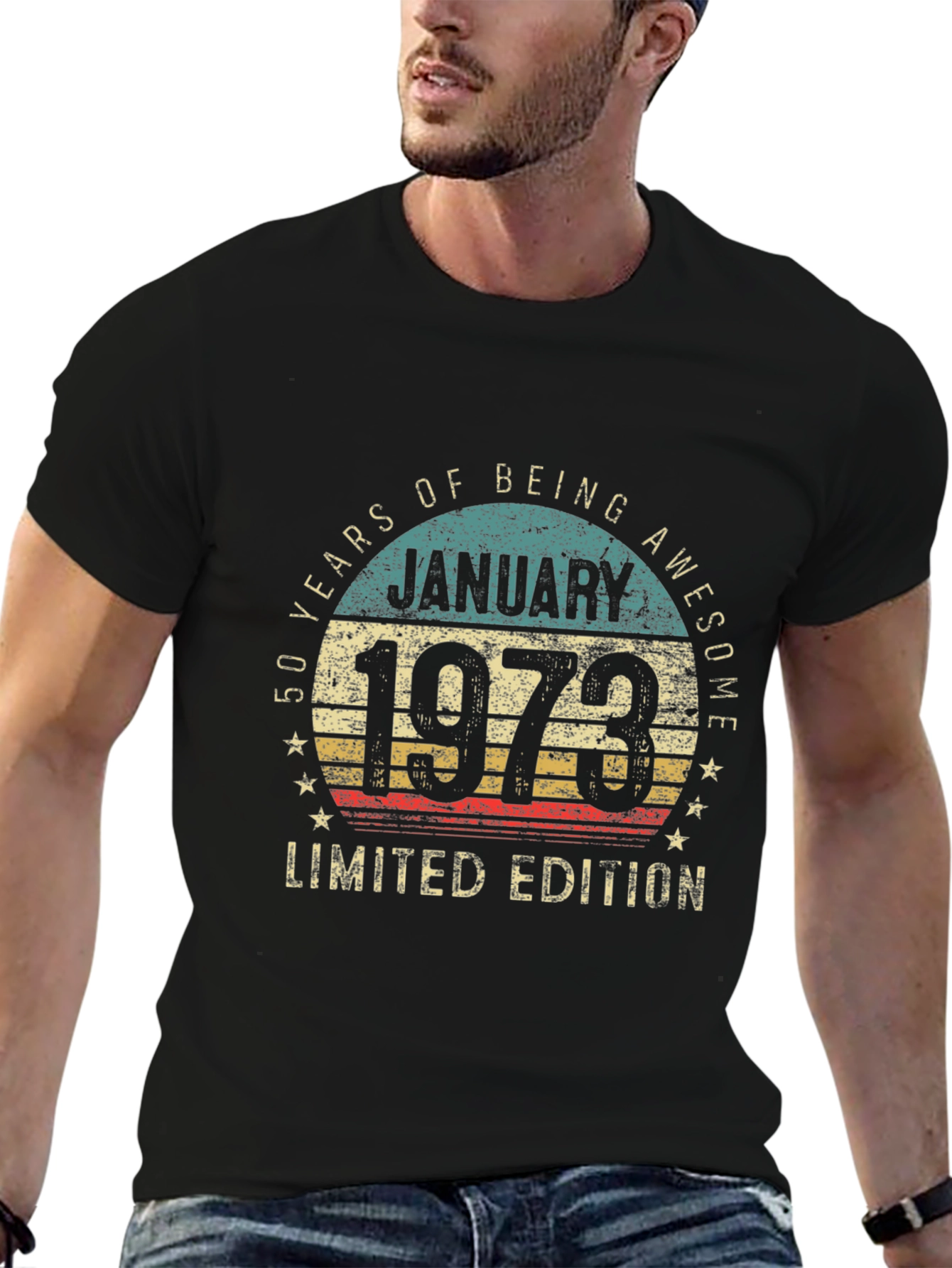 50th Birthday January 1973 Limited Edition T-Shirt