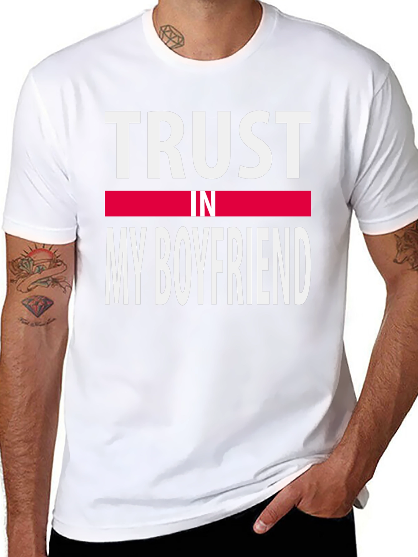 Trust In My Boyfriend Tee - Black