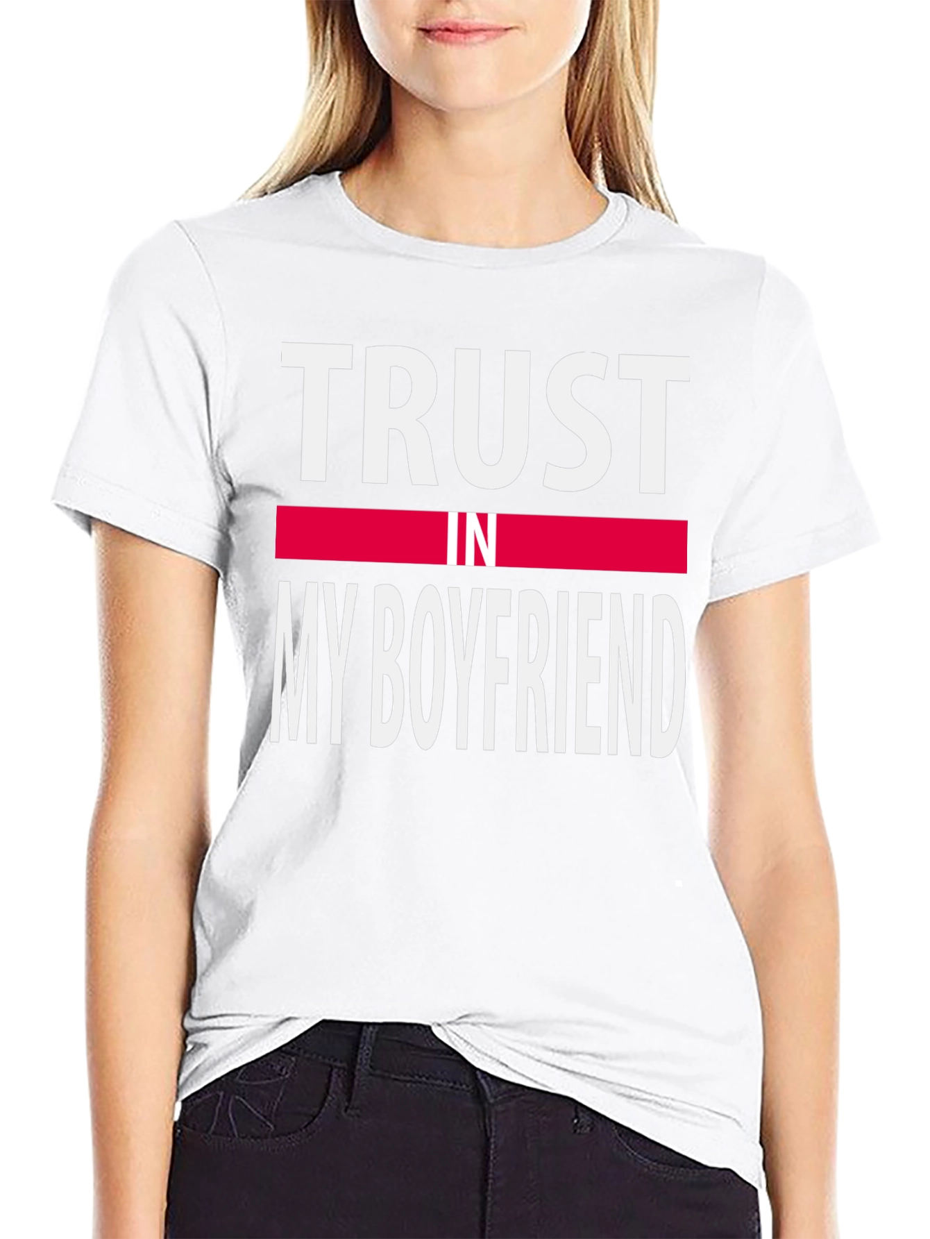 Trust In My Boyfriend Tee - Black