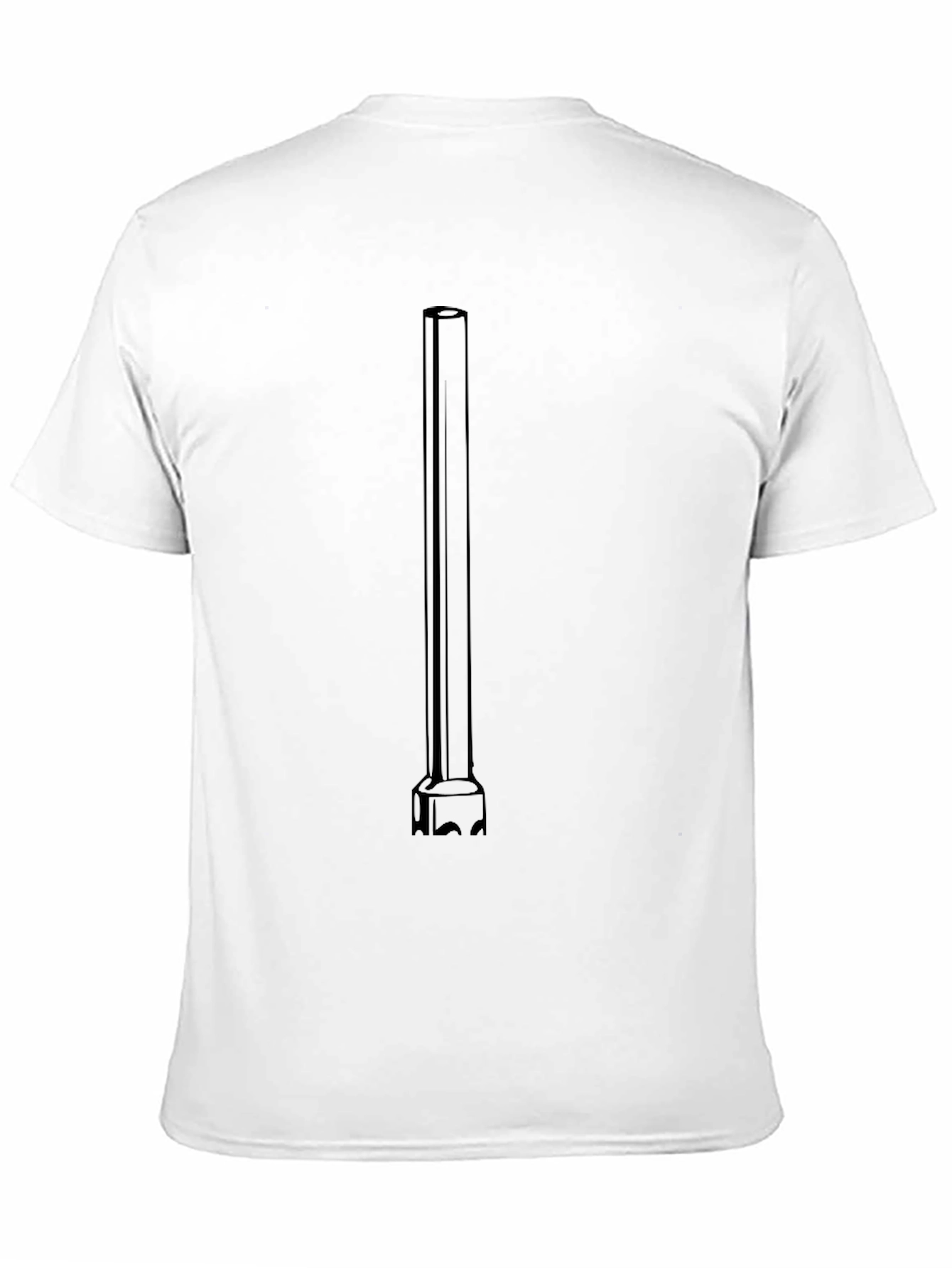 Novelty Black T-Shirt with Abstract Tool Graphic