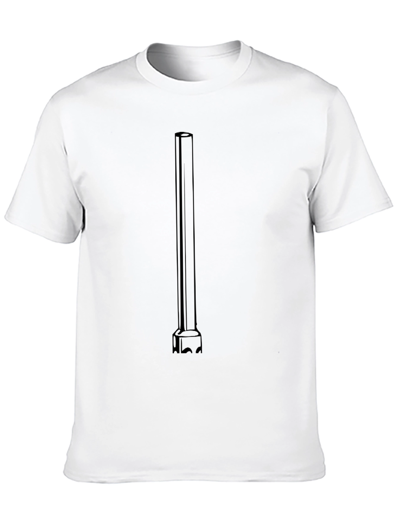 Novelty Black T-Shirt with Abstract Tool Graphic