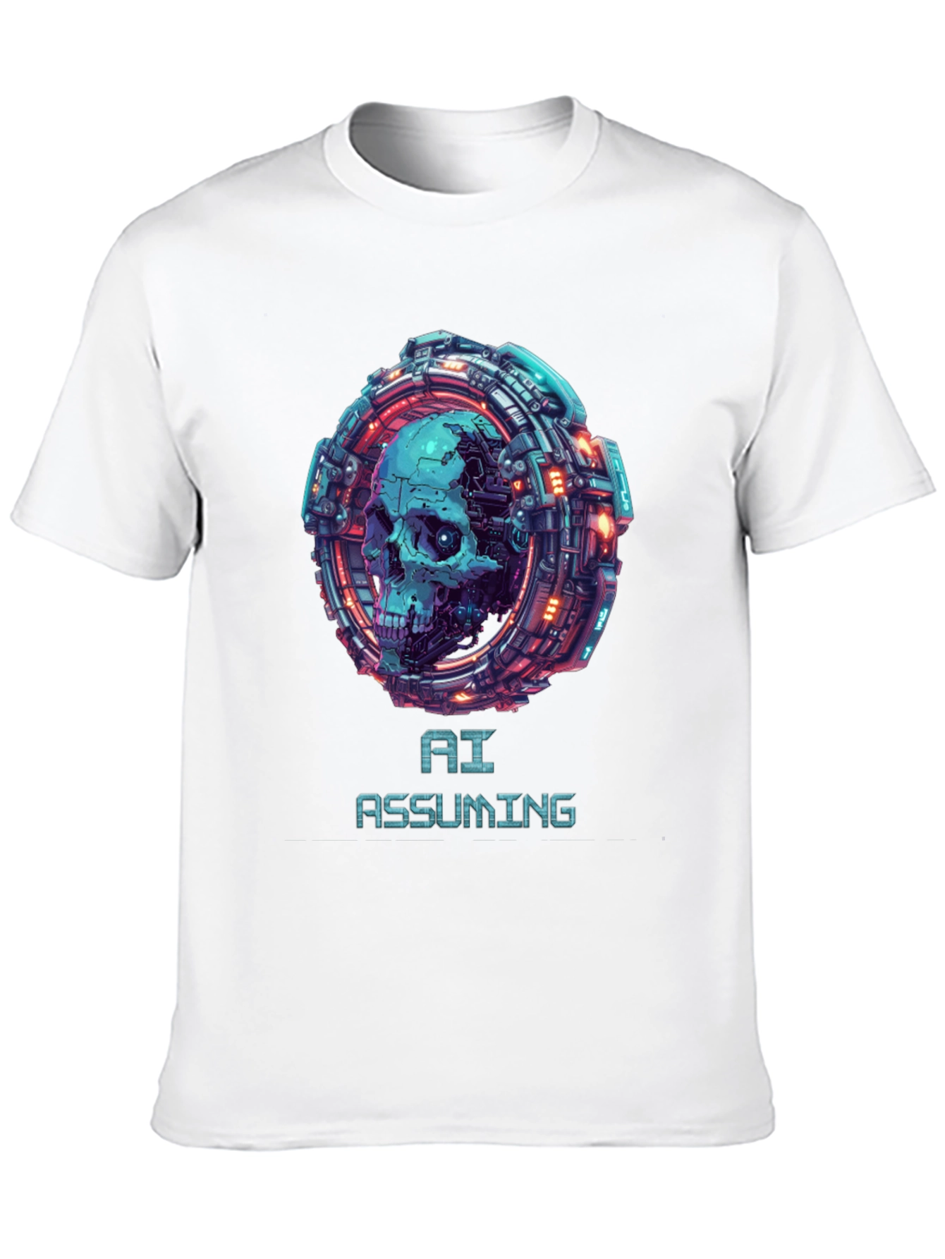 AI Assuming Skull Graphic Tee