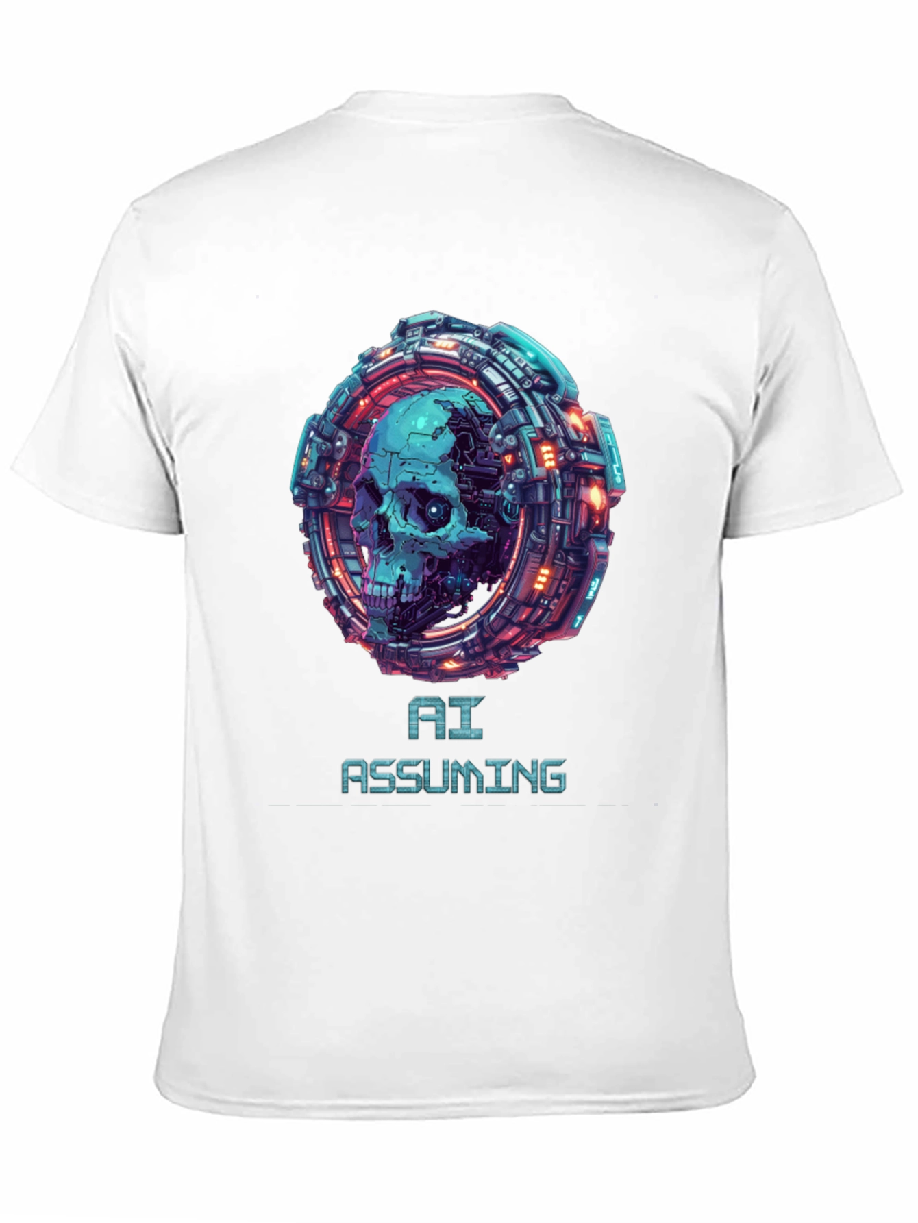 AI Assuming Skull Graphic Tee