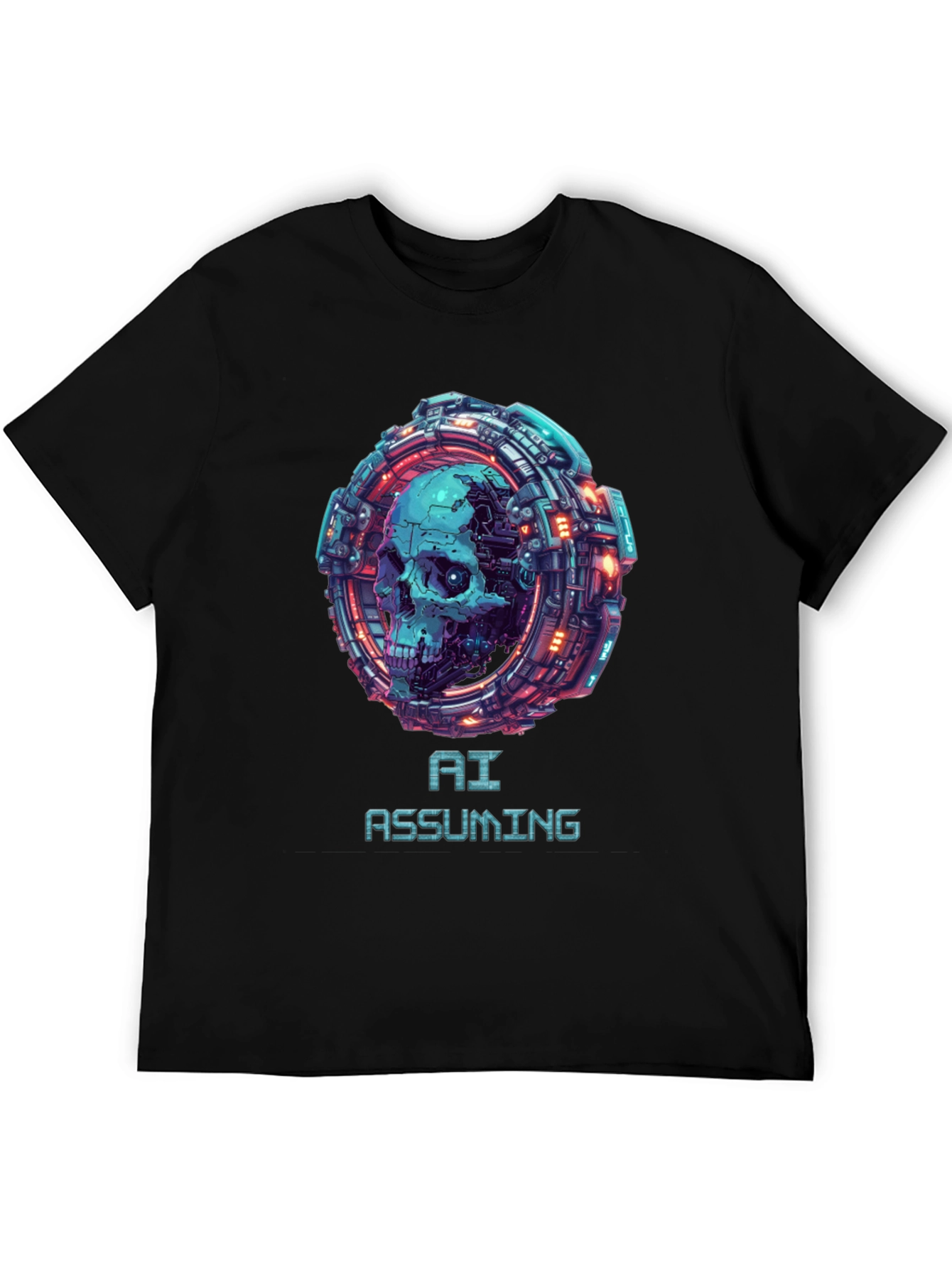 AI Assuming Skull Graphic Tee
