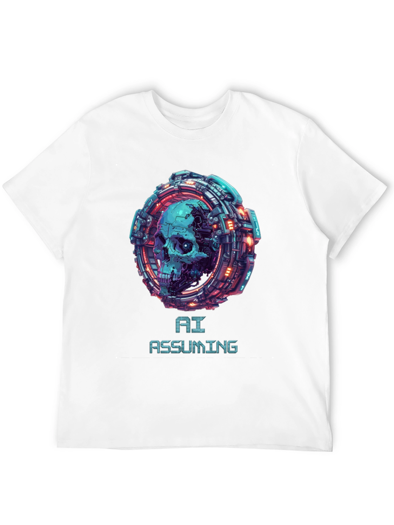 AI Assuming Skull Graphic Tee