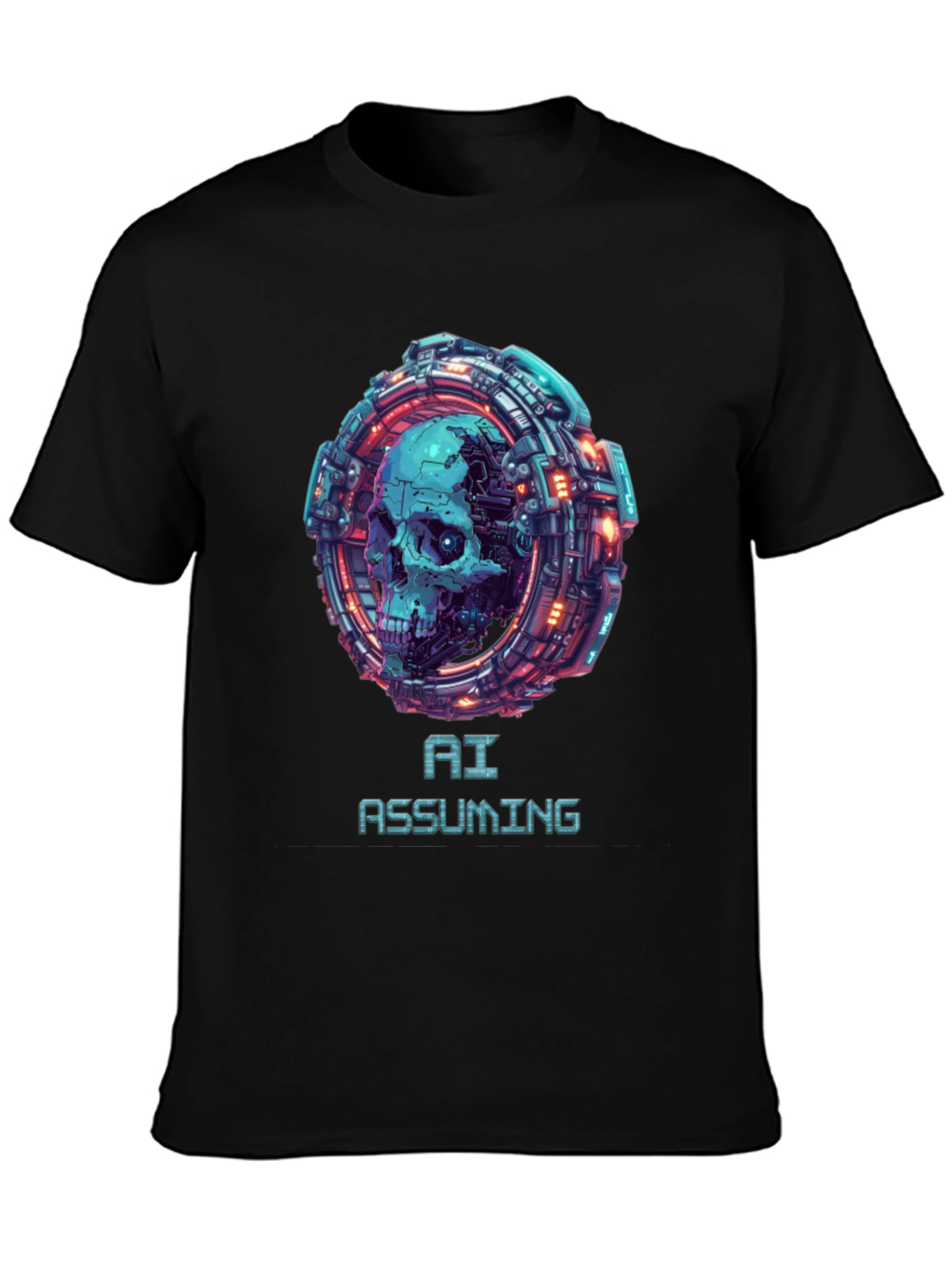AI Assuming Skull Graphic Tee