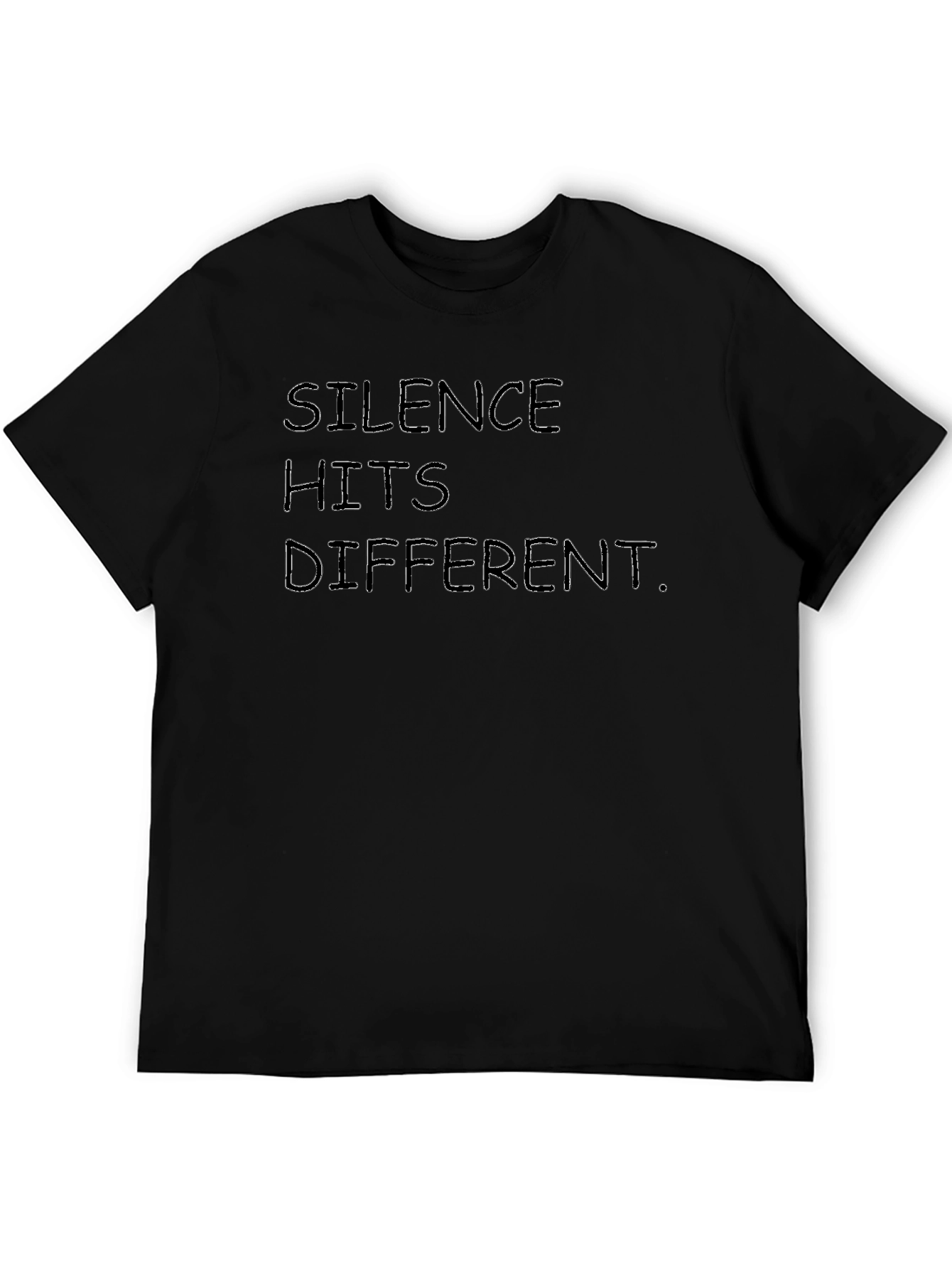 Silence Hits Different T-Shirt - Trendy Statement Tee