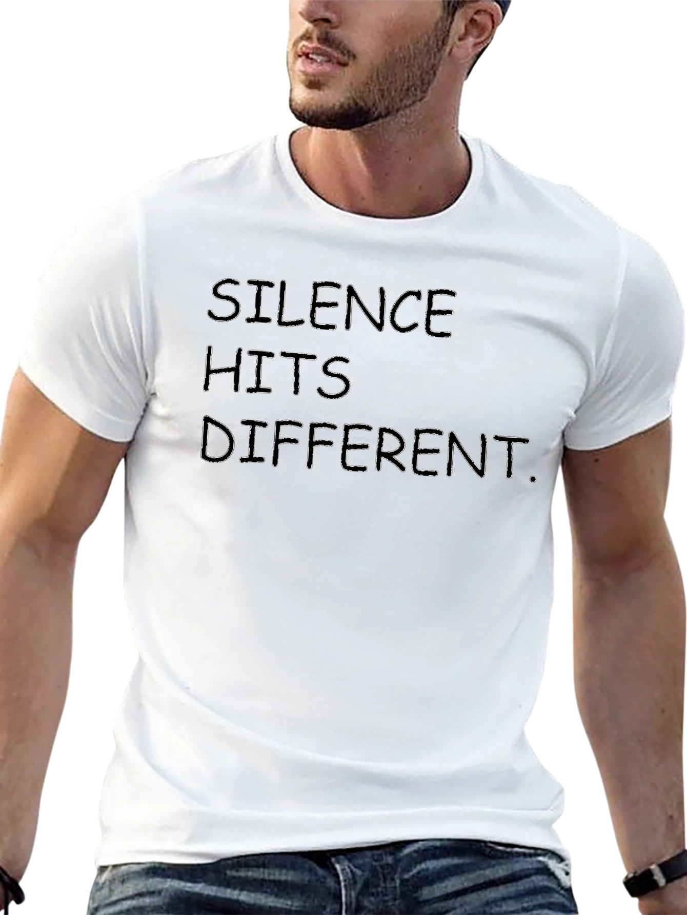 Silence Hits Different T-Shirt - Trendy Statement Tee