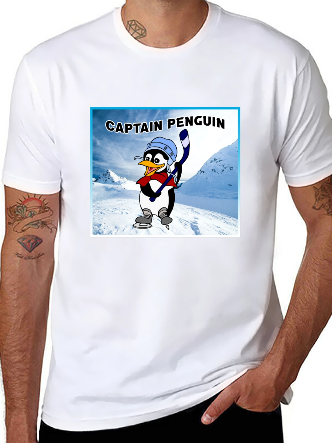 Captain Penguin Graphic T-Shirt