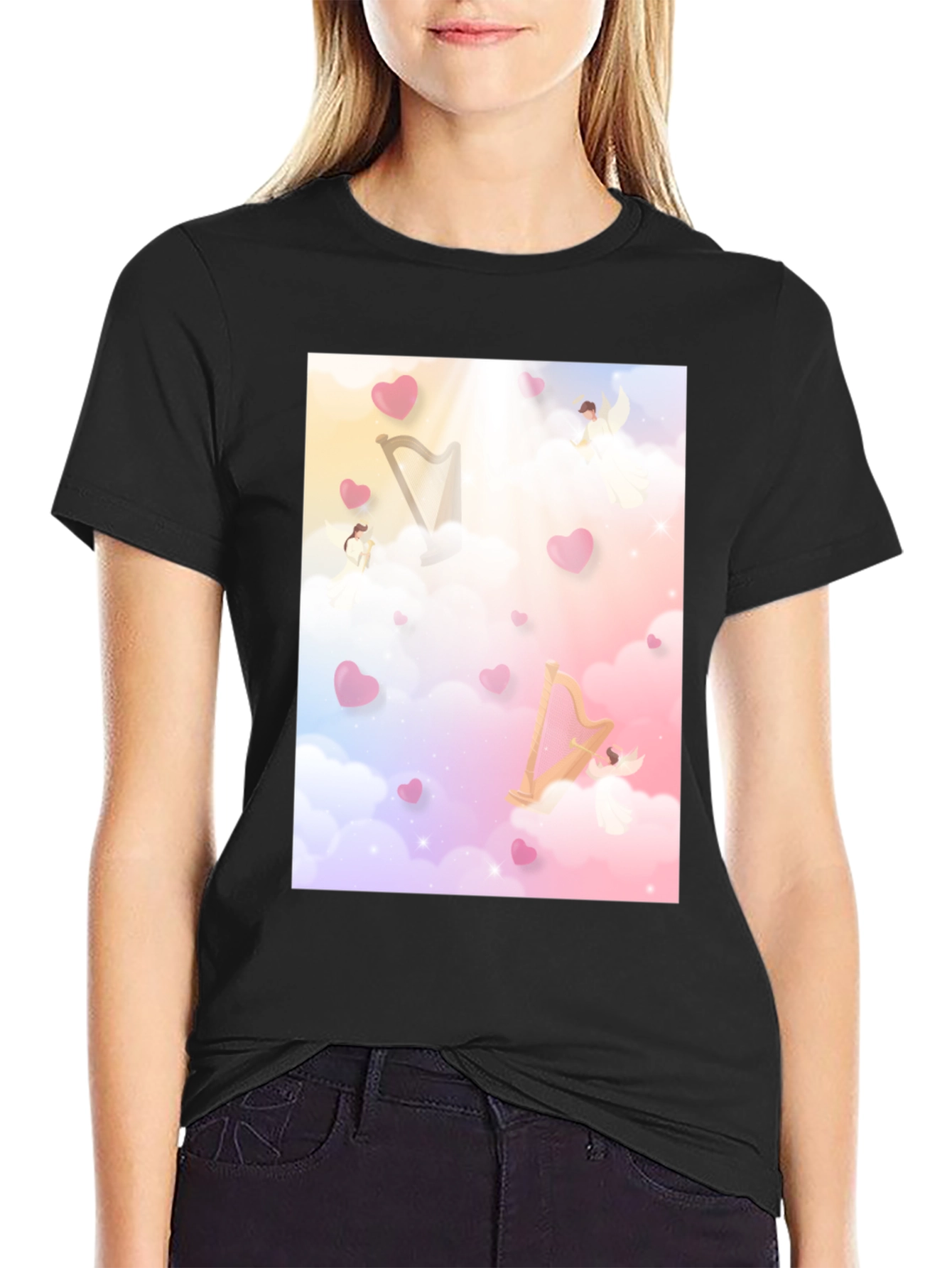 Angelic Dreamscape Tee - Cloud Harp Design