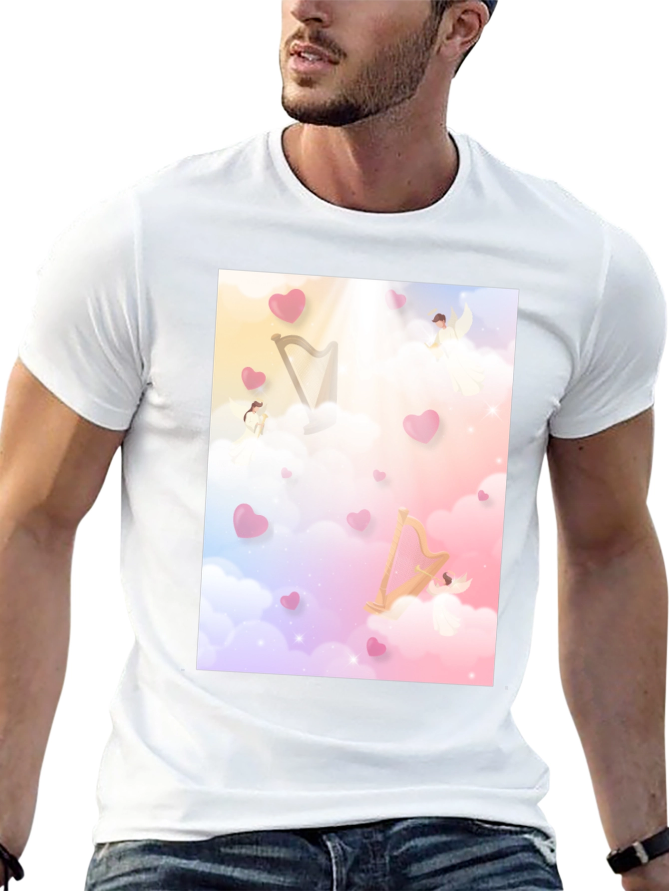 Angelic Dreamscape Tee - Cloud Harp Design