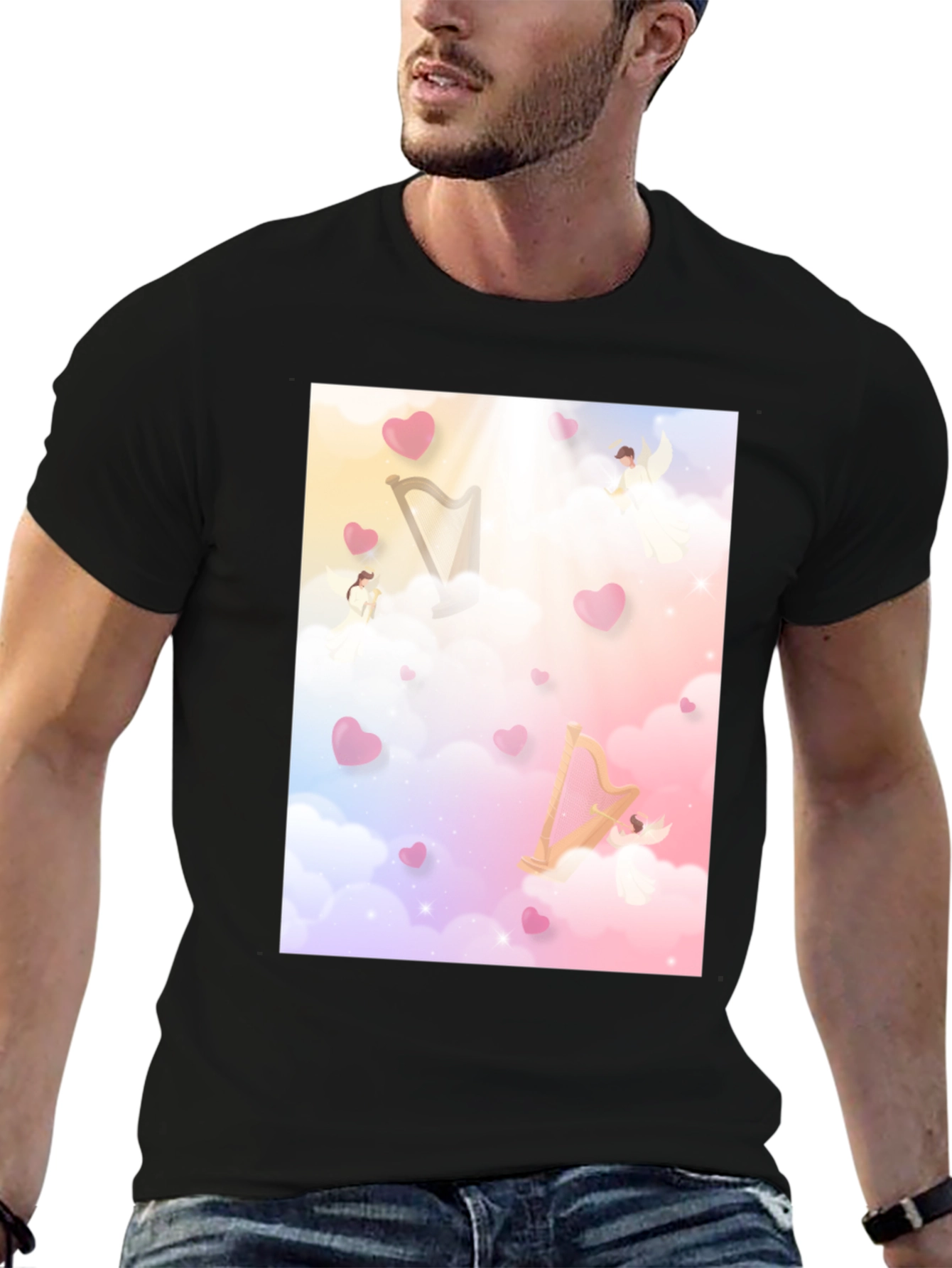 Angelic Dreamscape Tee - Cloud Harp Design