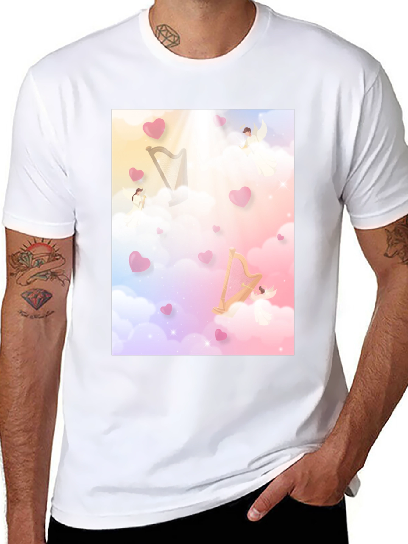 Angelic Dreamscape Tee - Cloud Harp Design