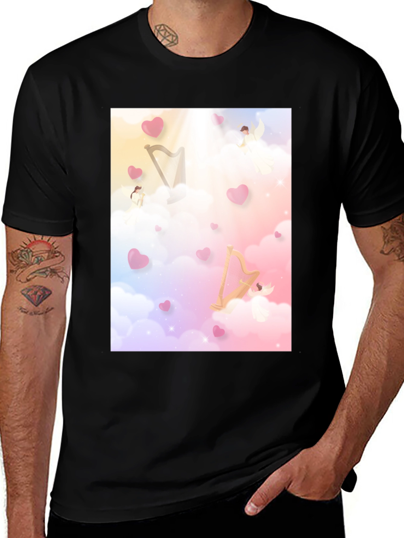 Angelic Dreamscape Tee - Cloud Harp Design