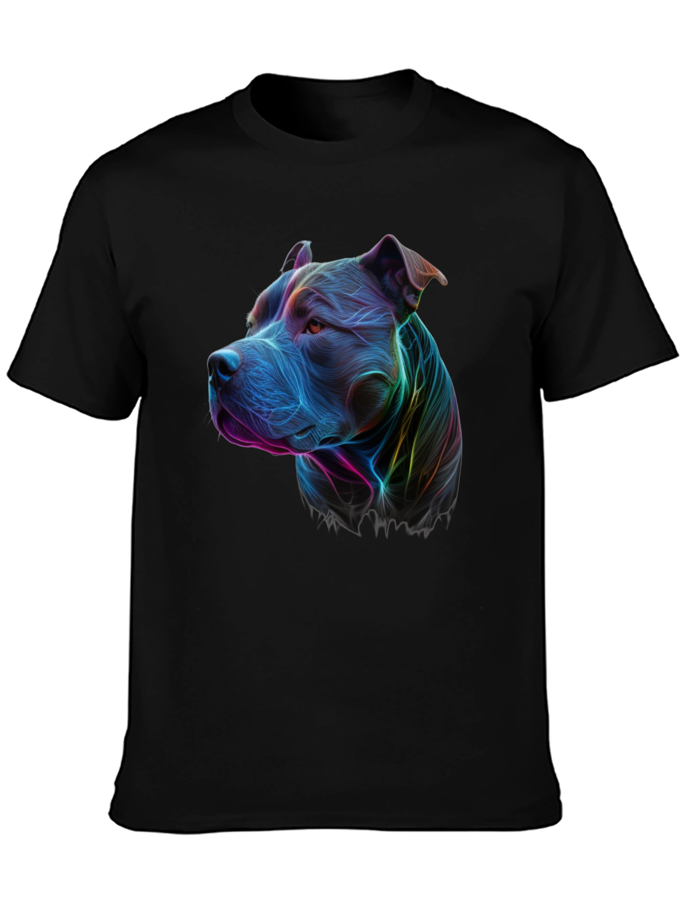 Vibrant Pitbull Graphic Tee - Unique Dog Lover Shirt