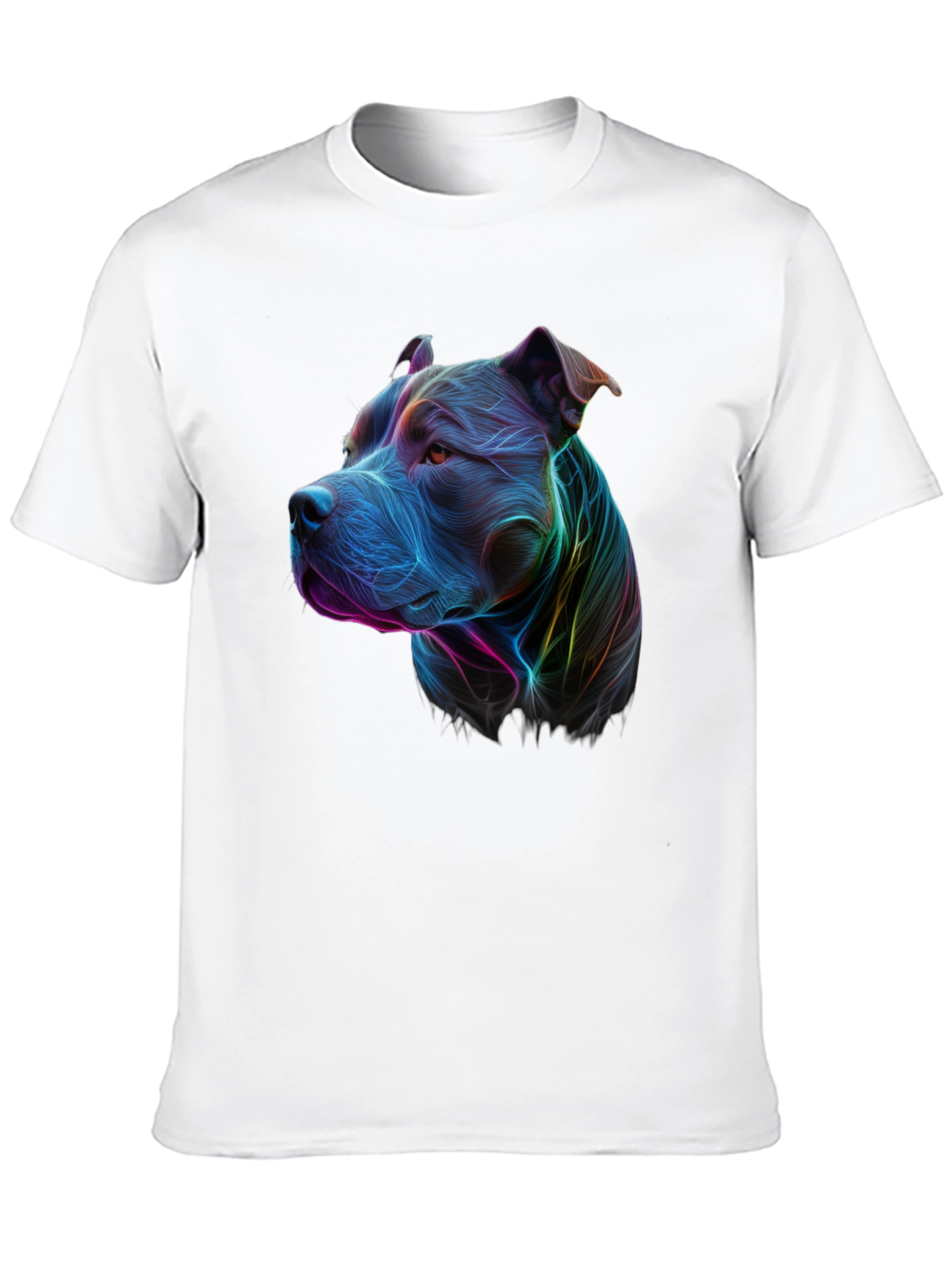 Vibrant Pitbull Graphic Tee - Unique Dog Lover Shirt