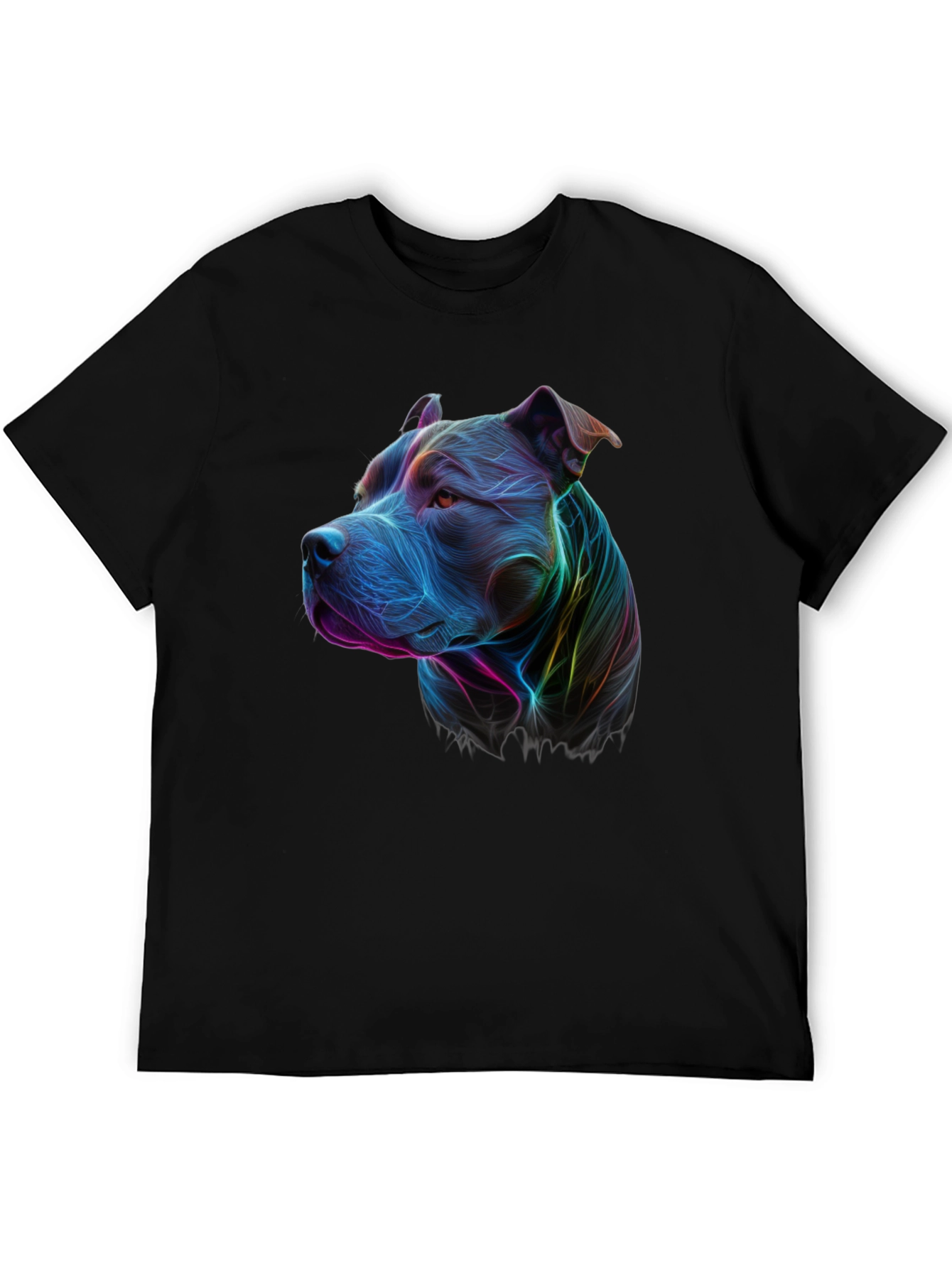 Vibrant Pitbull Graphic Tee - Unique Dog Lover Shirt