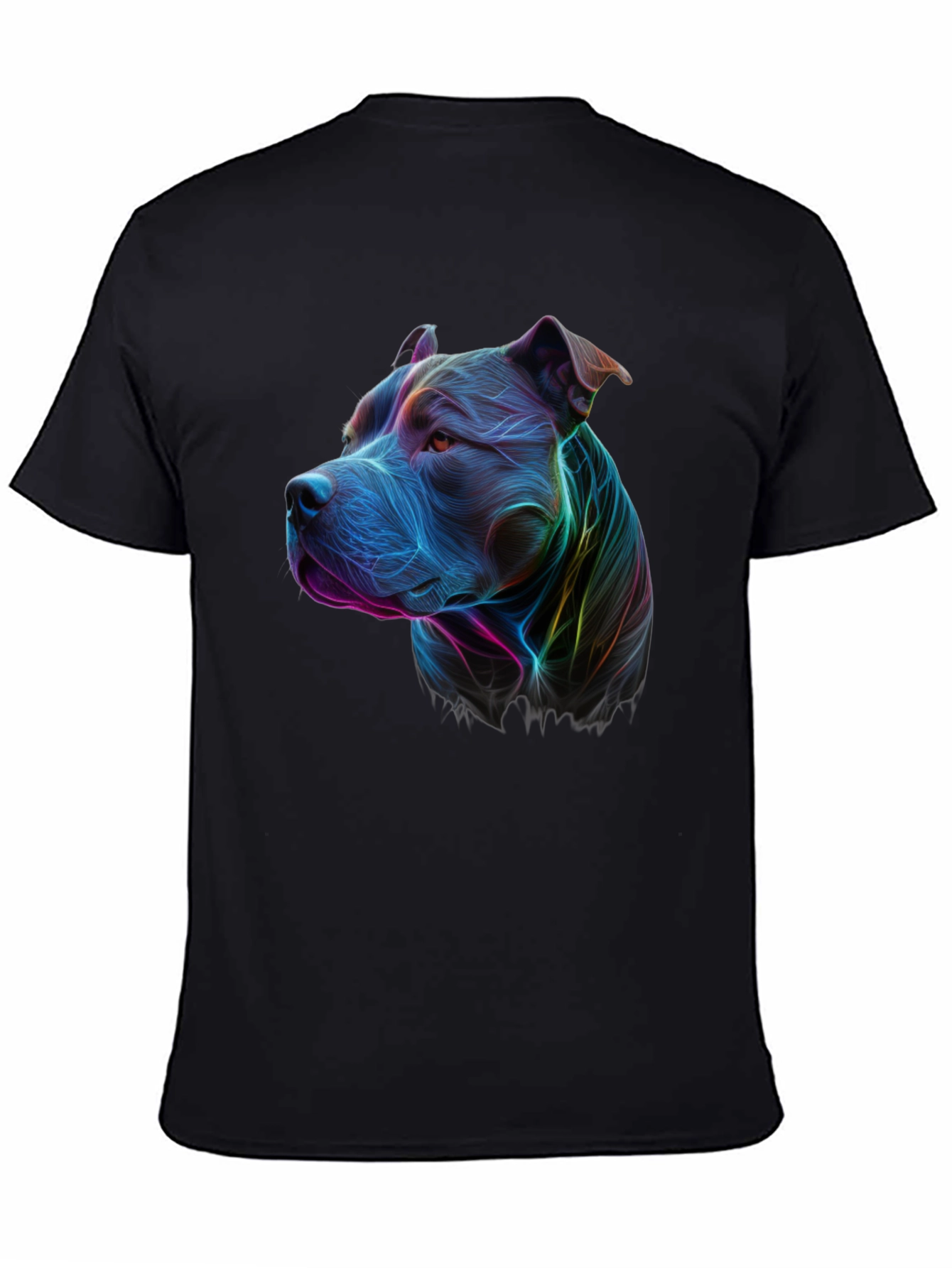 Vibrant Pitbull Graphic Tee - Unique Dog Lover Shirt