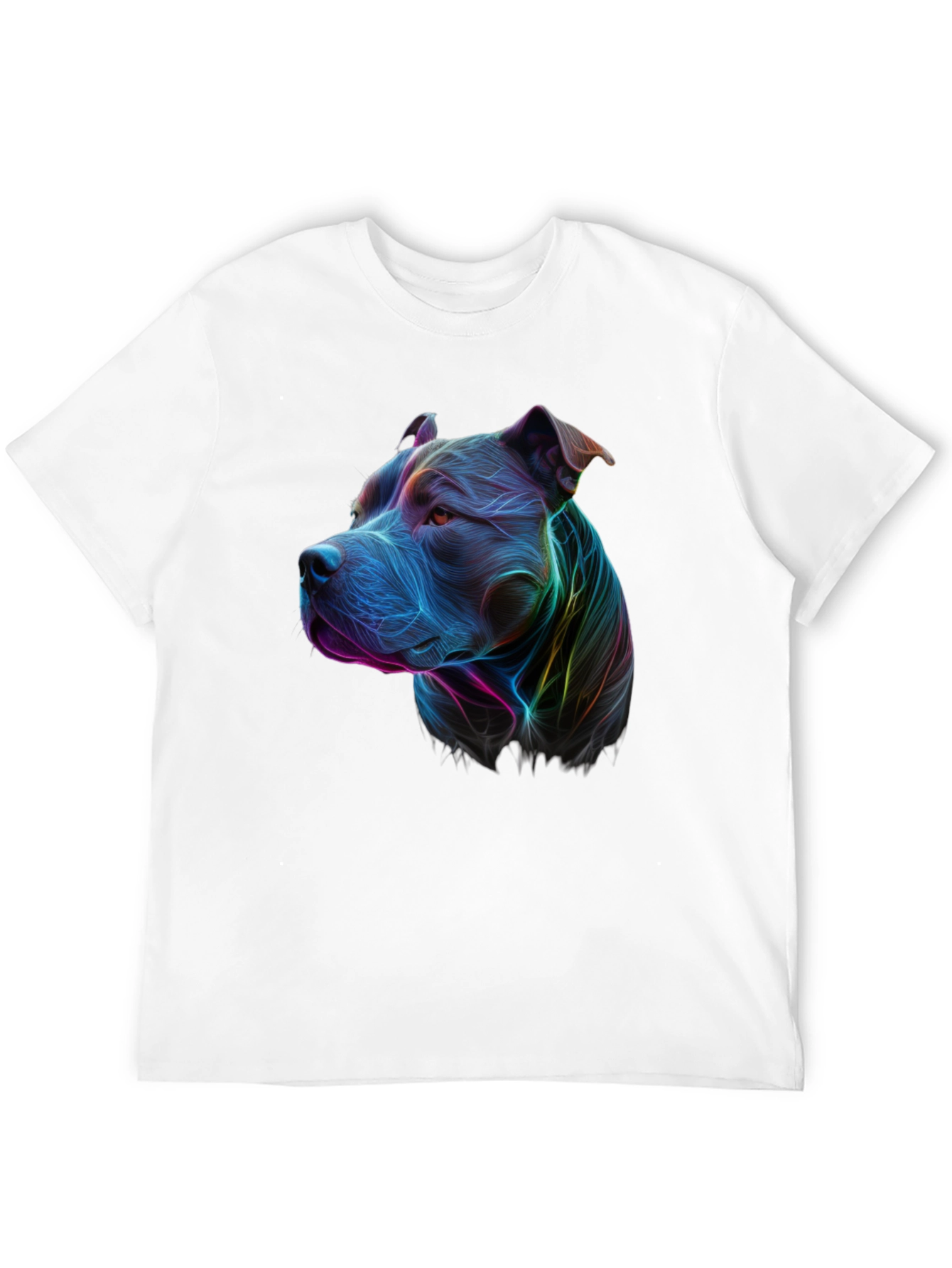 Vibrant Pitbull Graphic Tee - Unique Dog Lover Shirt