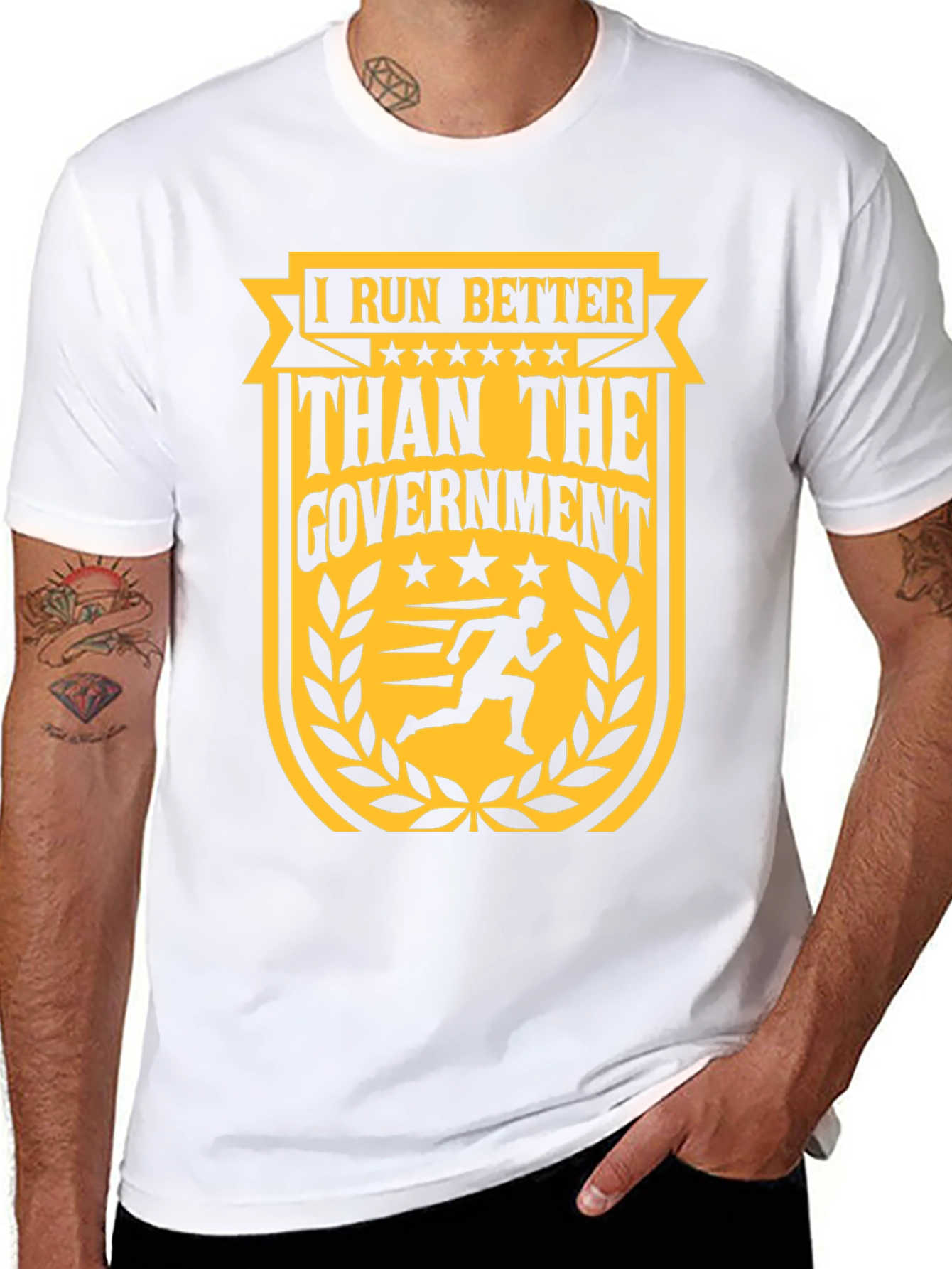 I Run Better Than The Government Graphic T-Shirt