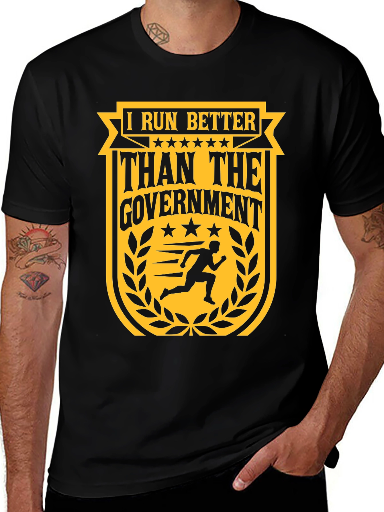 I Run Better Than The Government Graphic T-Shirt