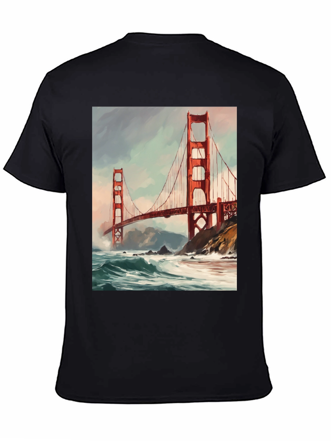 Golden Gate Bridge Black T-Shirt
