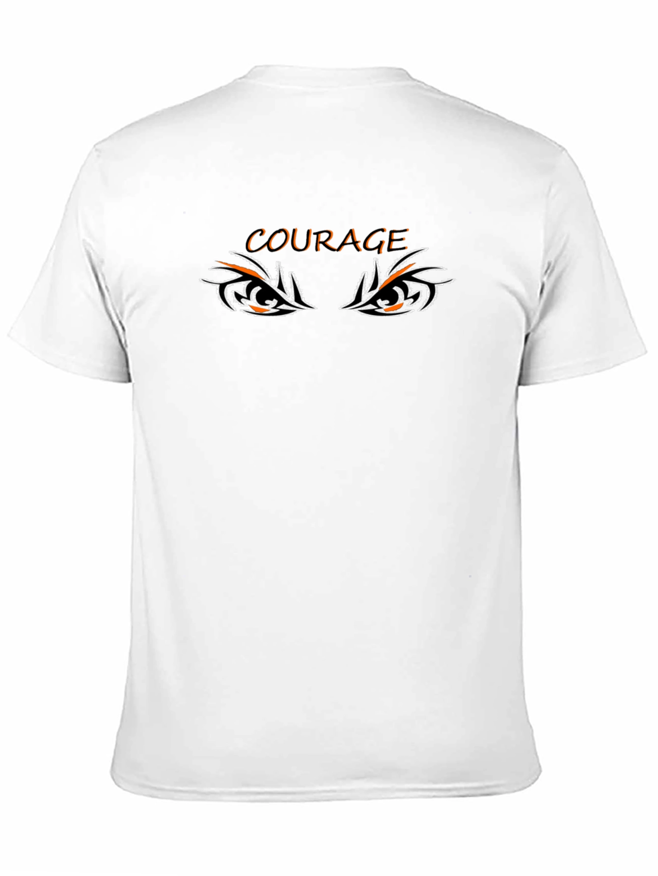 Courage Graphic Print Crew Neck Black T-Shirt