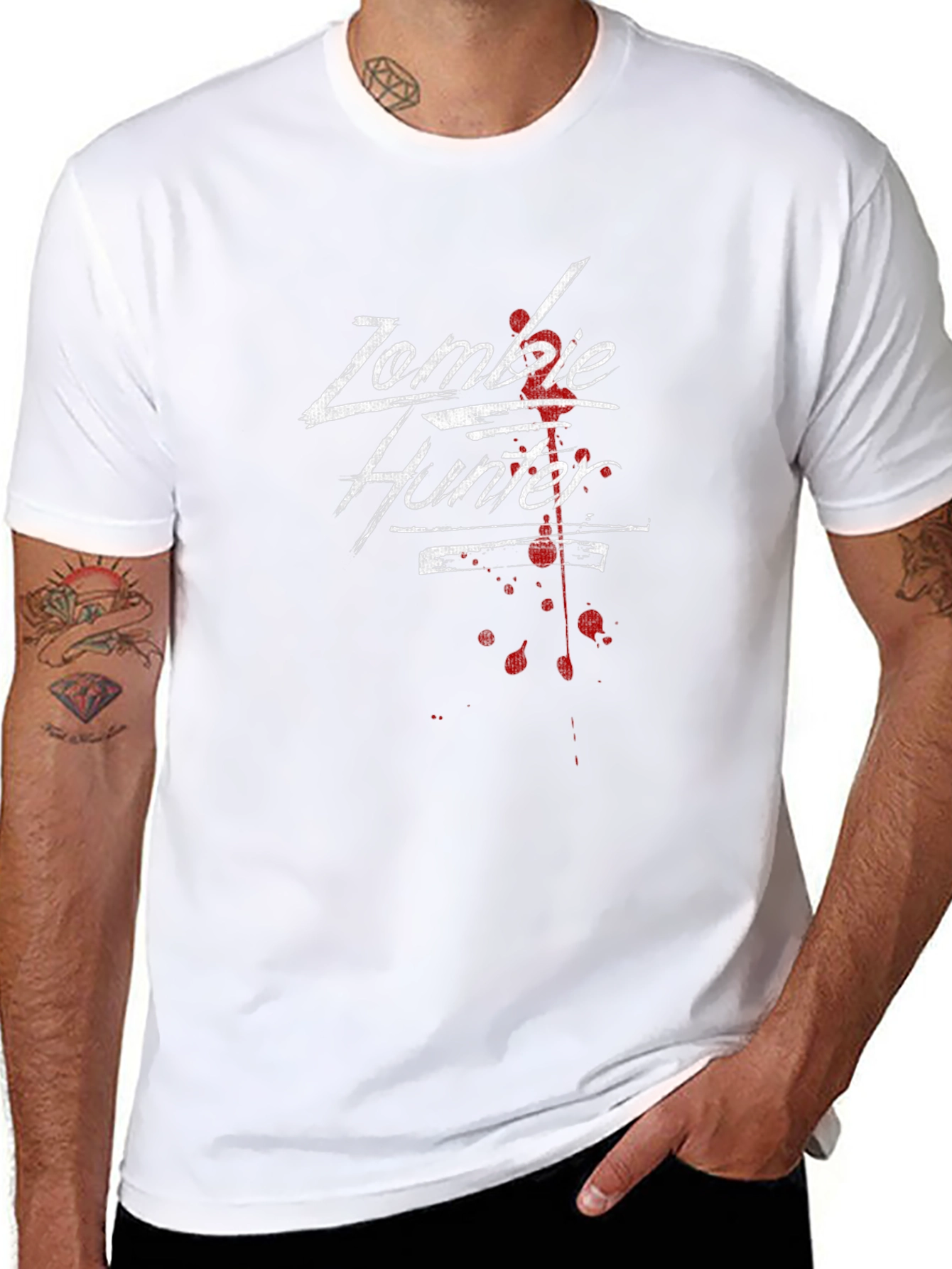 Zombie Hunter Graphic Tee - Black