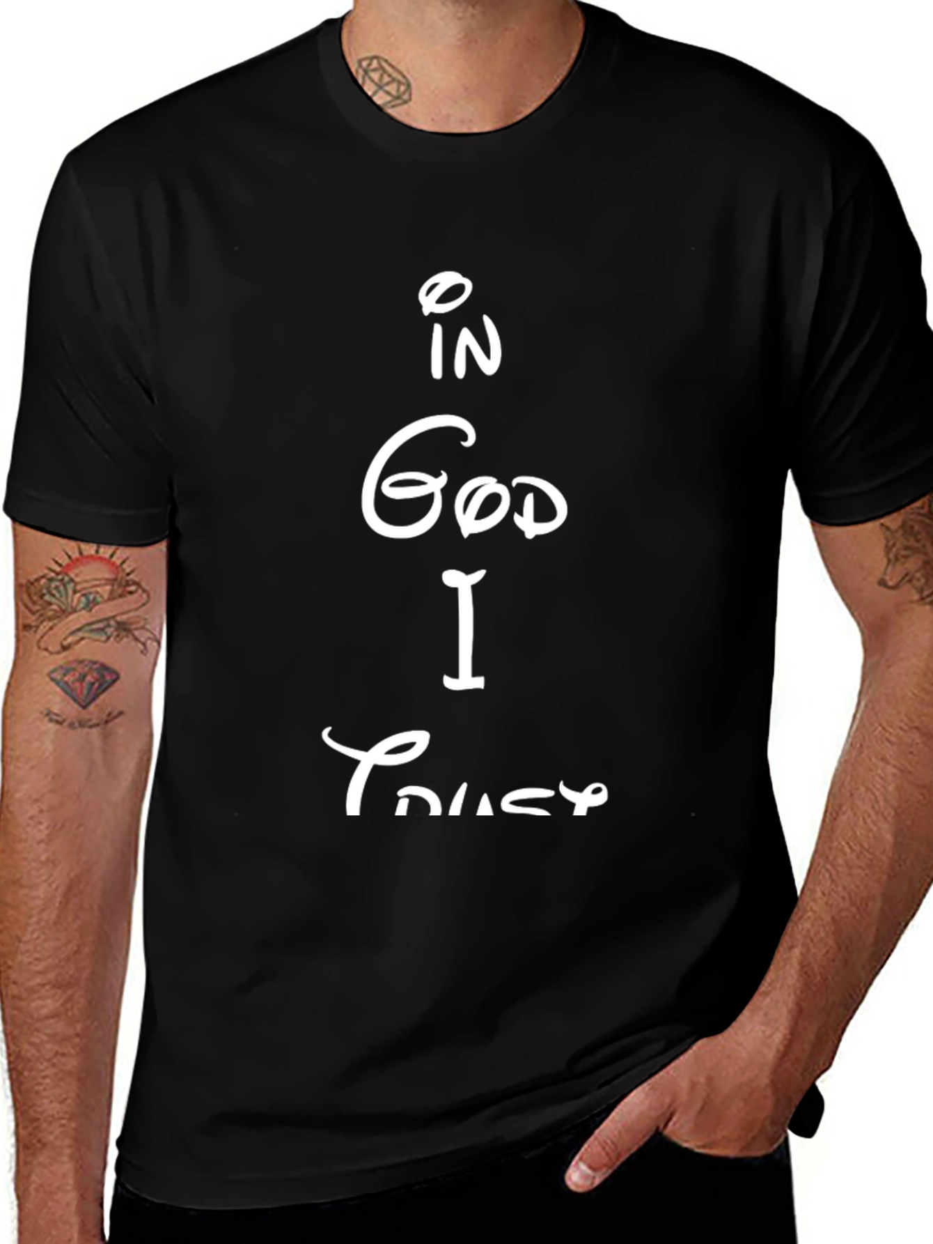 In God I Trust Graphic Black T-Shirt