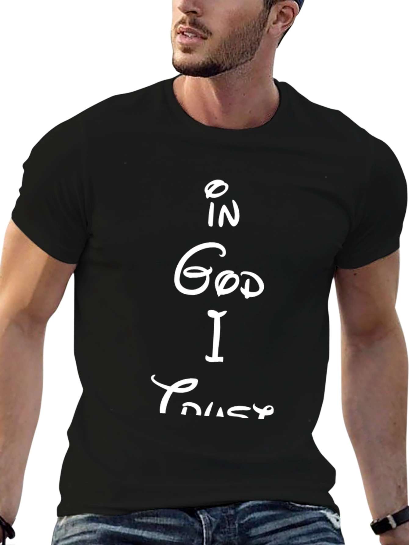 In God I Trust Graphic Black T-Shirt
