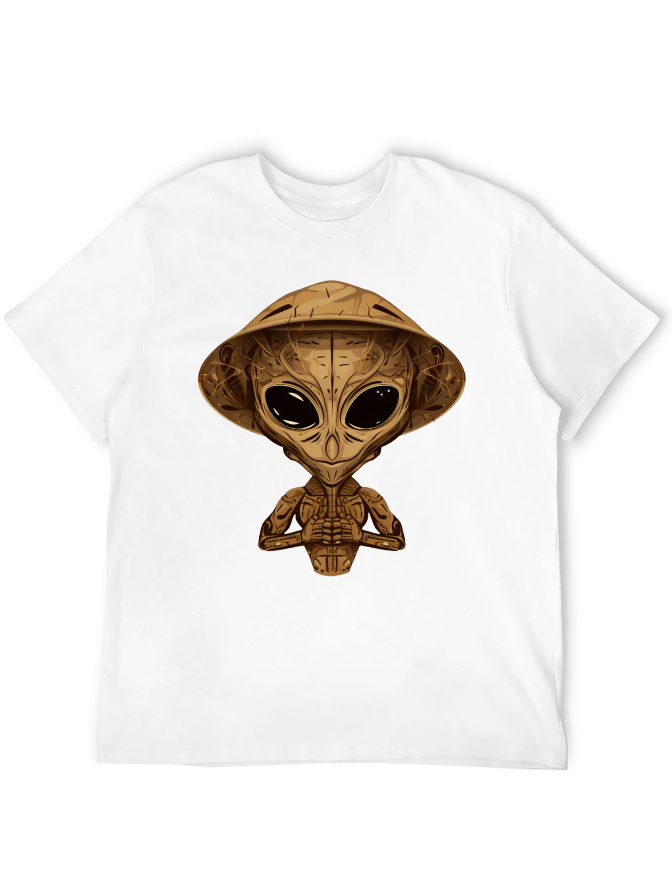Alien Samurai Graphic Tee - Black Cotton T-Shirt