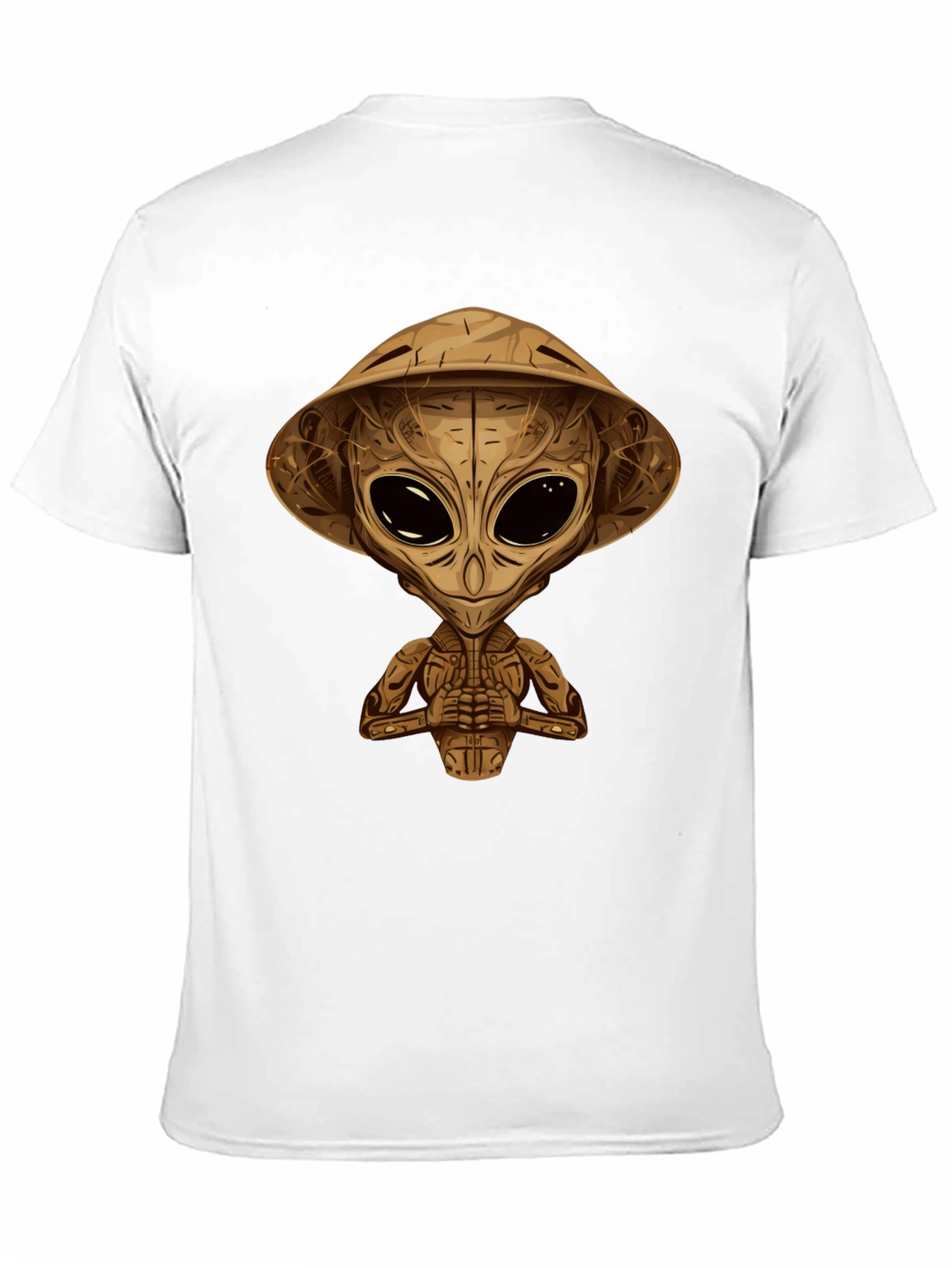Alien Samurai Graphic Tee - Black Cotton T-Shirt
