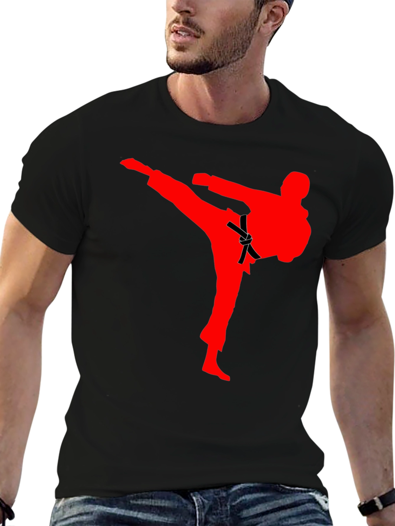Karate Kick Graphic T-Shirt - Martial Arts Tee