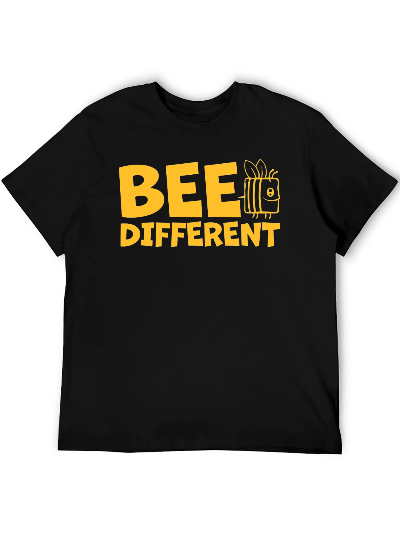 Bee Different Graphic Tee - Black Cotton Shirt
