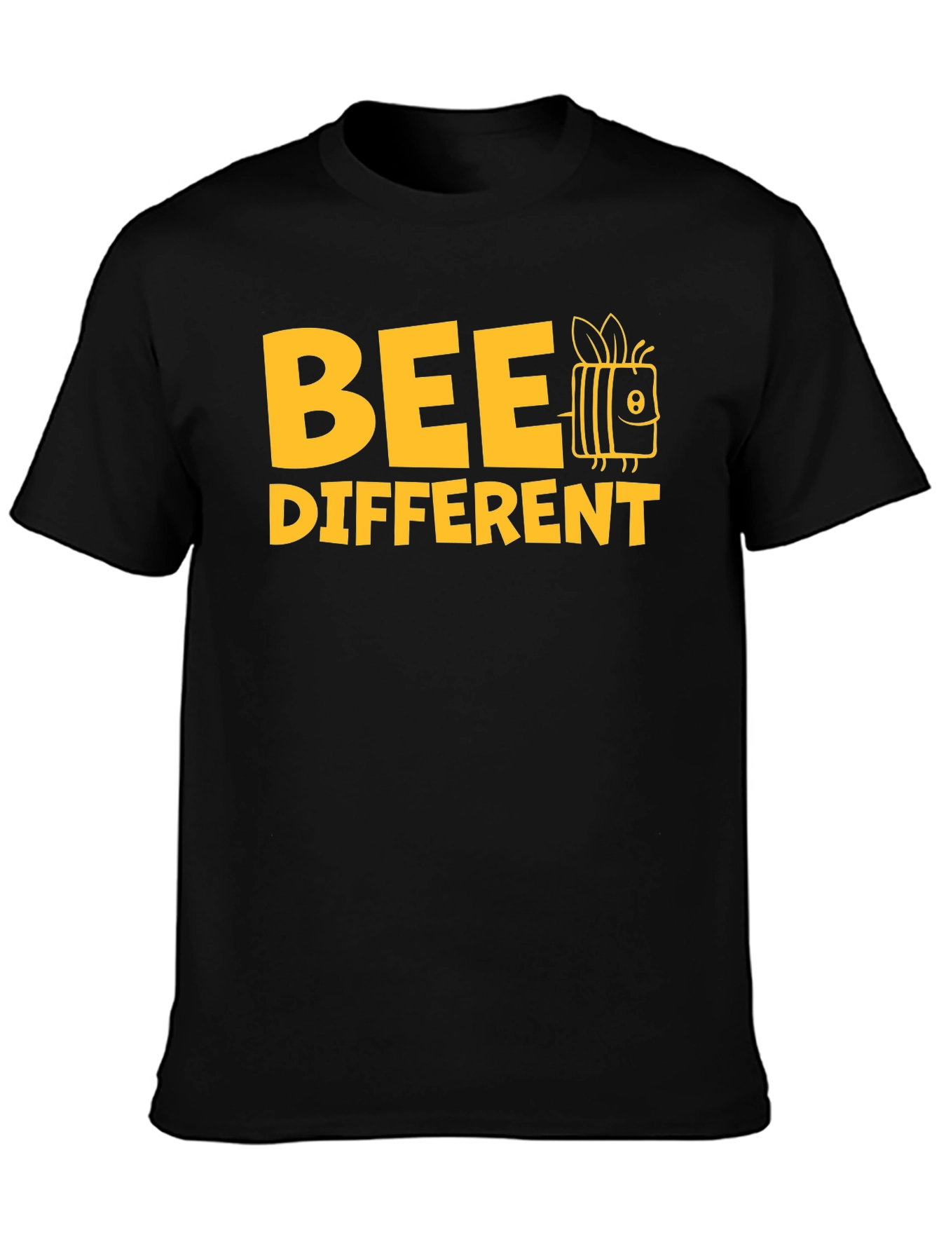 Bee Different Graphic Tee - Black Cotton Shirt