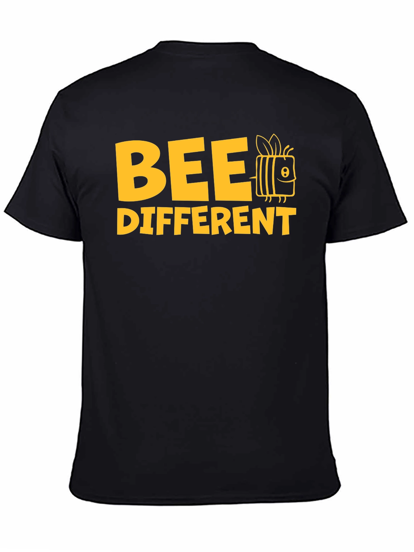 Bee Different Graphic Tee - Black Cotton Shirt