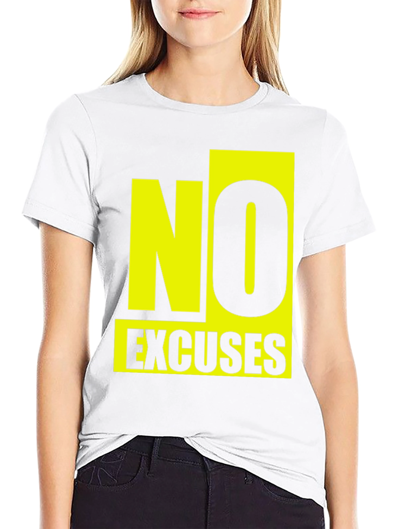 No Excuses Graphic T-Shirt - Motivational Black Tee