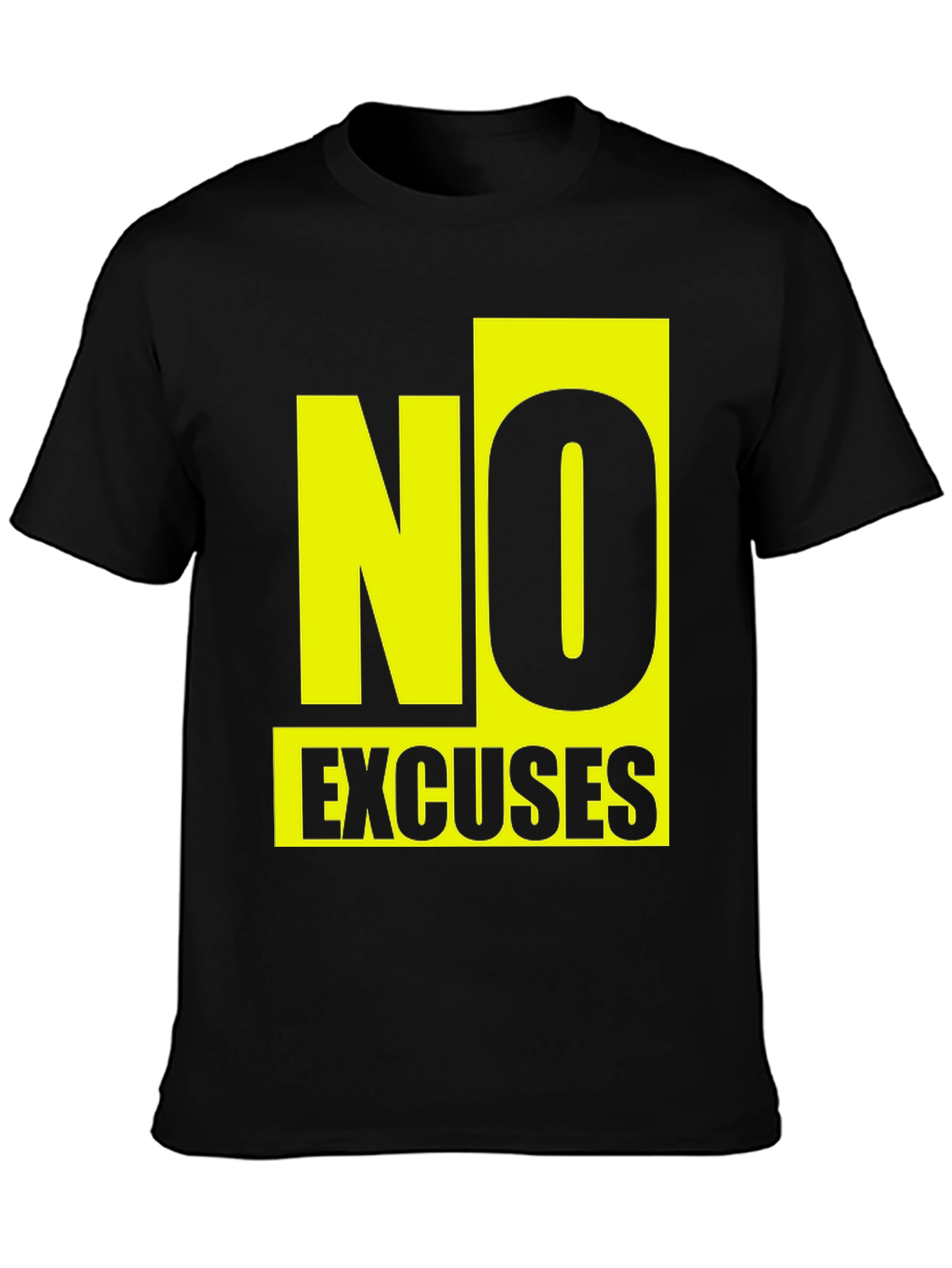 No Excuses Graphic T-Shirt - Motivational Black Tee