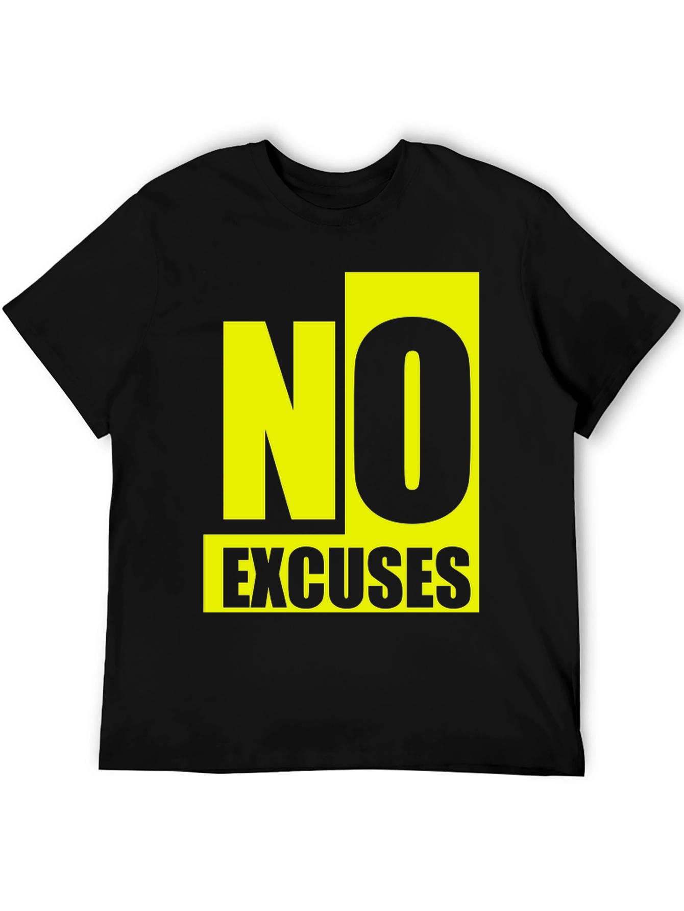 No Excuses Graphic T-Shirt - Motivational Black Tee