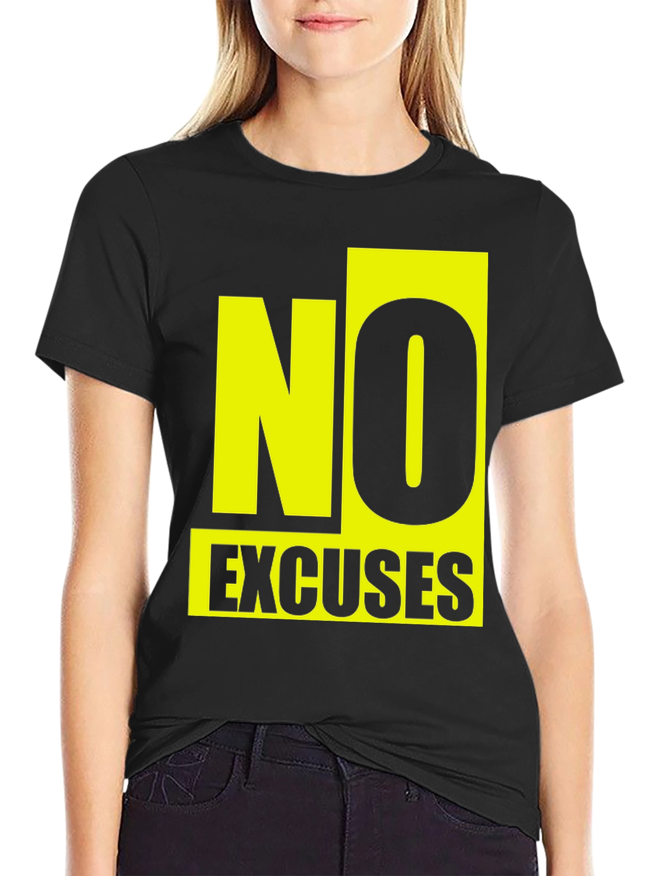 No Excuses Graphic T-Shirt - Motivational Black Tee