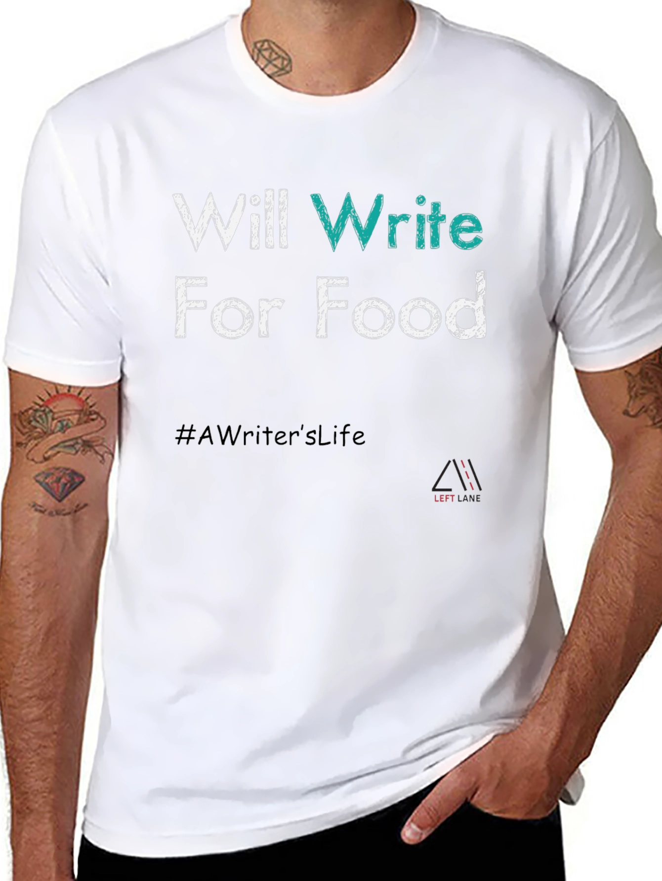 Writer Foodie T-Shirt - #AWritersLife Tee