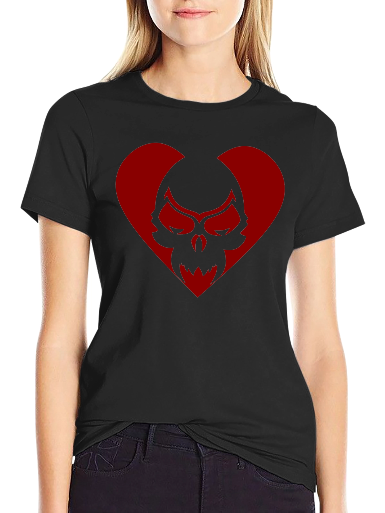 Skull Heart Graphic Tee - Cool Casual Shirt