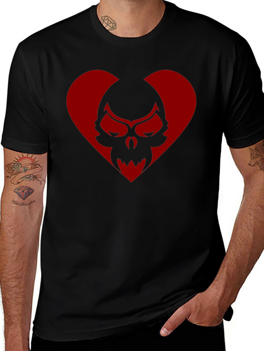 Skull Heart Graphic Tee - Cool Casual Shirt