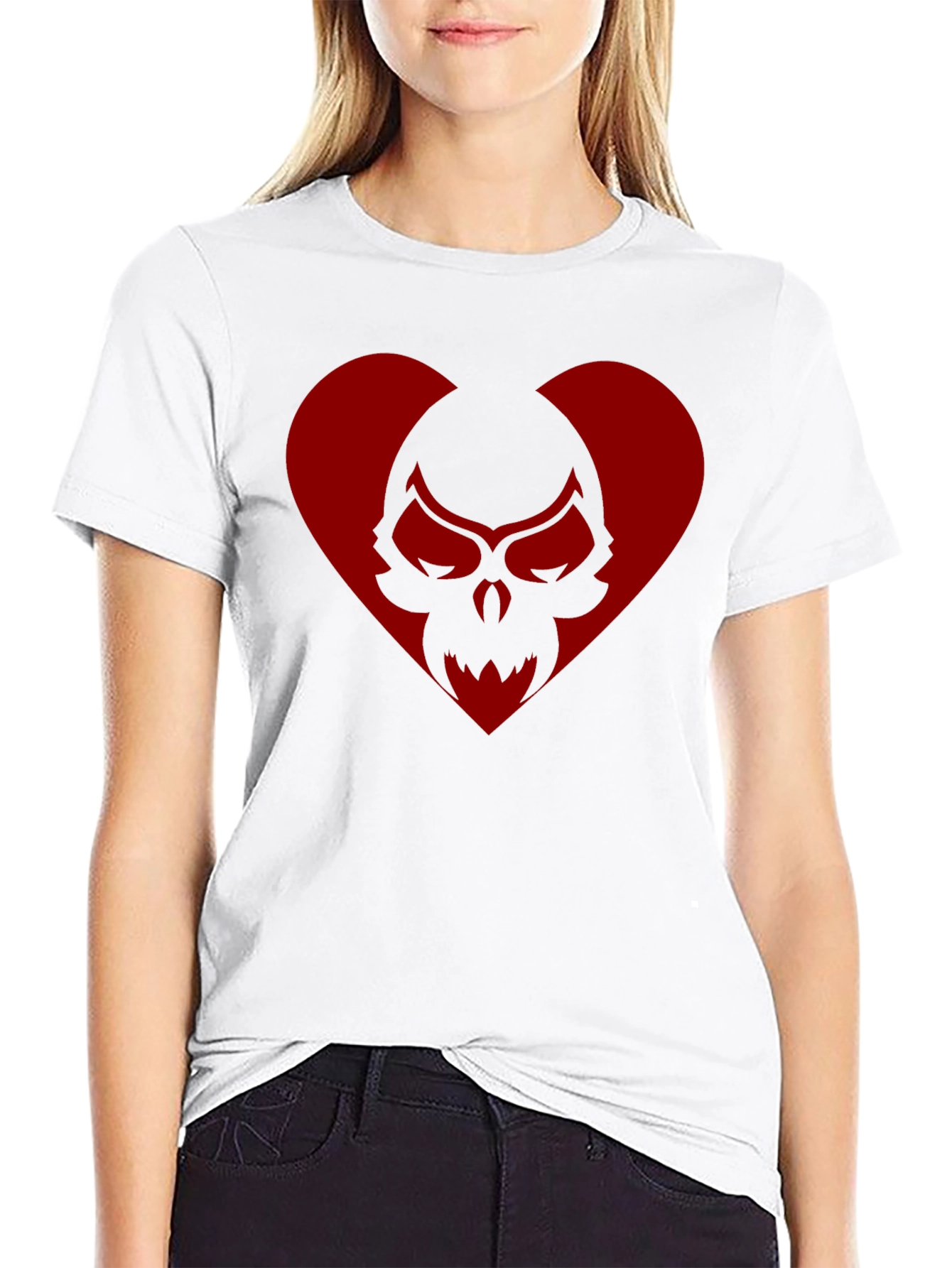 Skull Heart Graphic Tee - Cool Casual Shirt