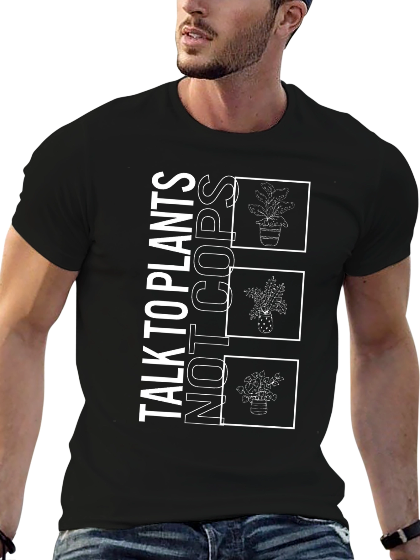 Talk To Plants Not Cops Graphic Tee