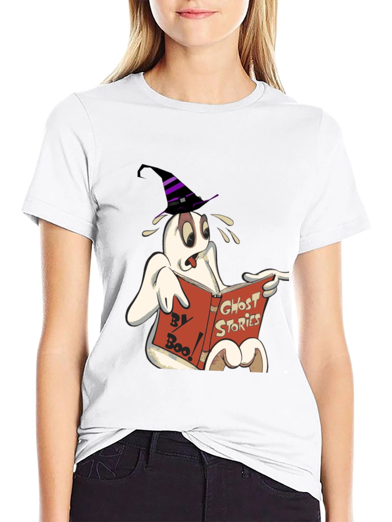 Spooky Ghost Reading T-Shirt